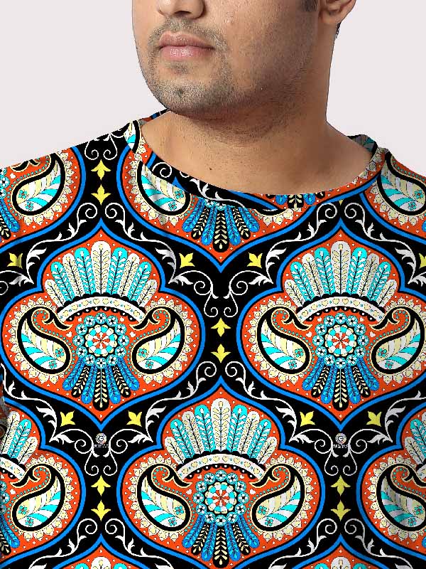 Vintage Design Digital Printed Plus Size T-Shirt