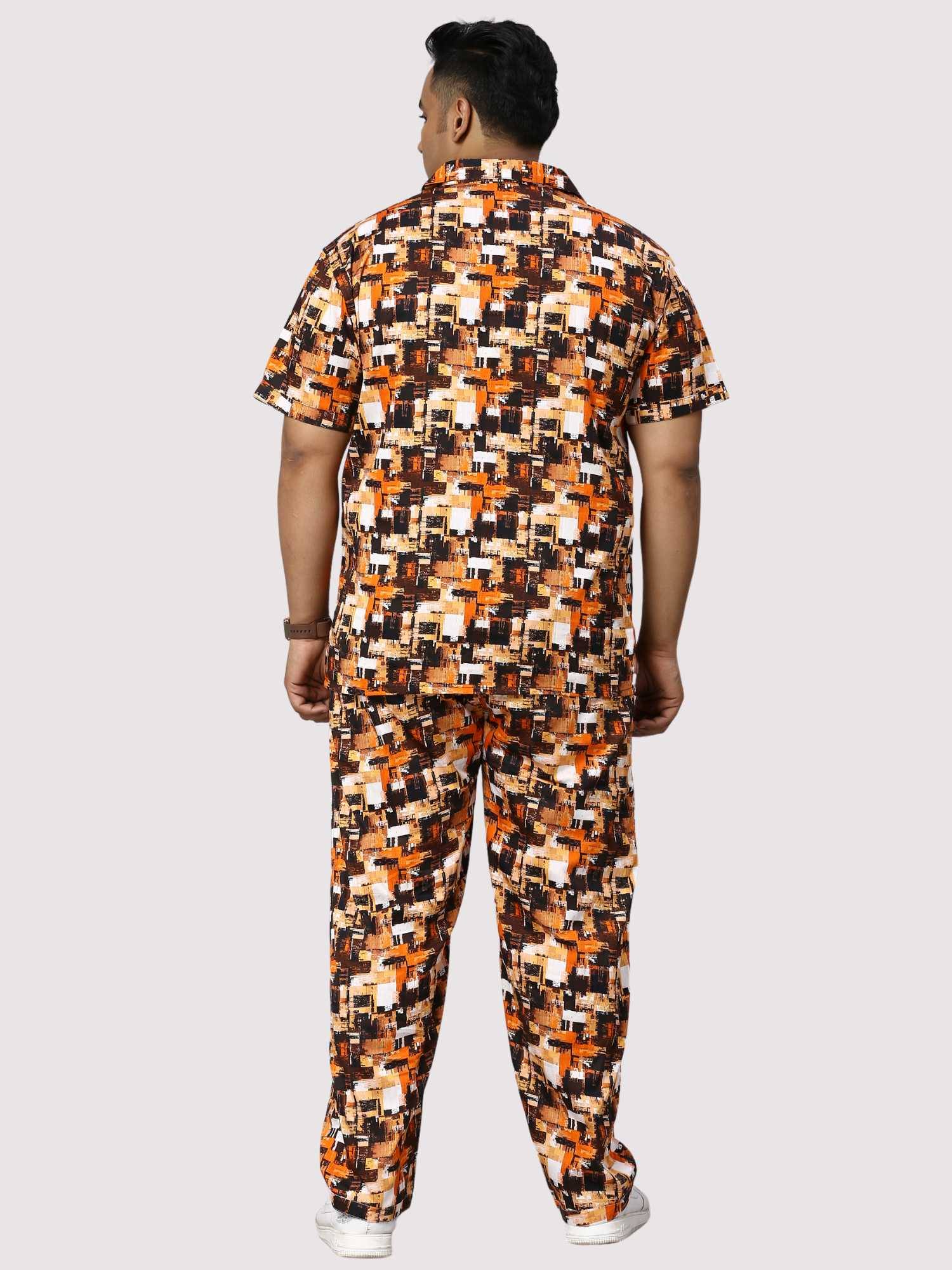 Abstract Flame Digital Printed Full Co-Ords Men's Plus Size - Guniaa Fashions