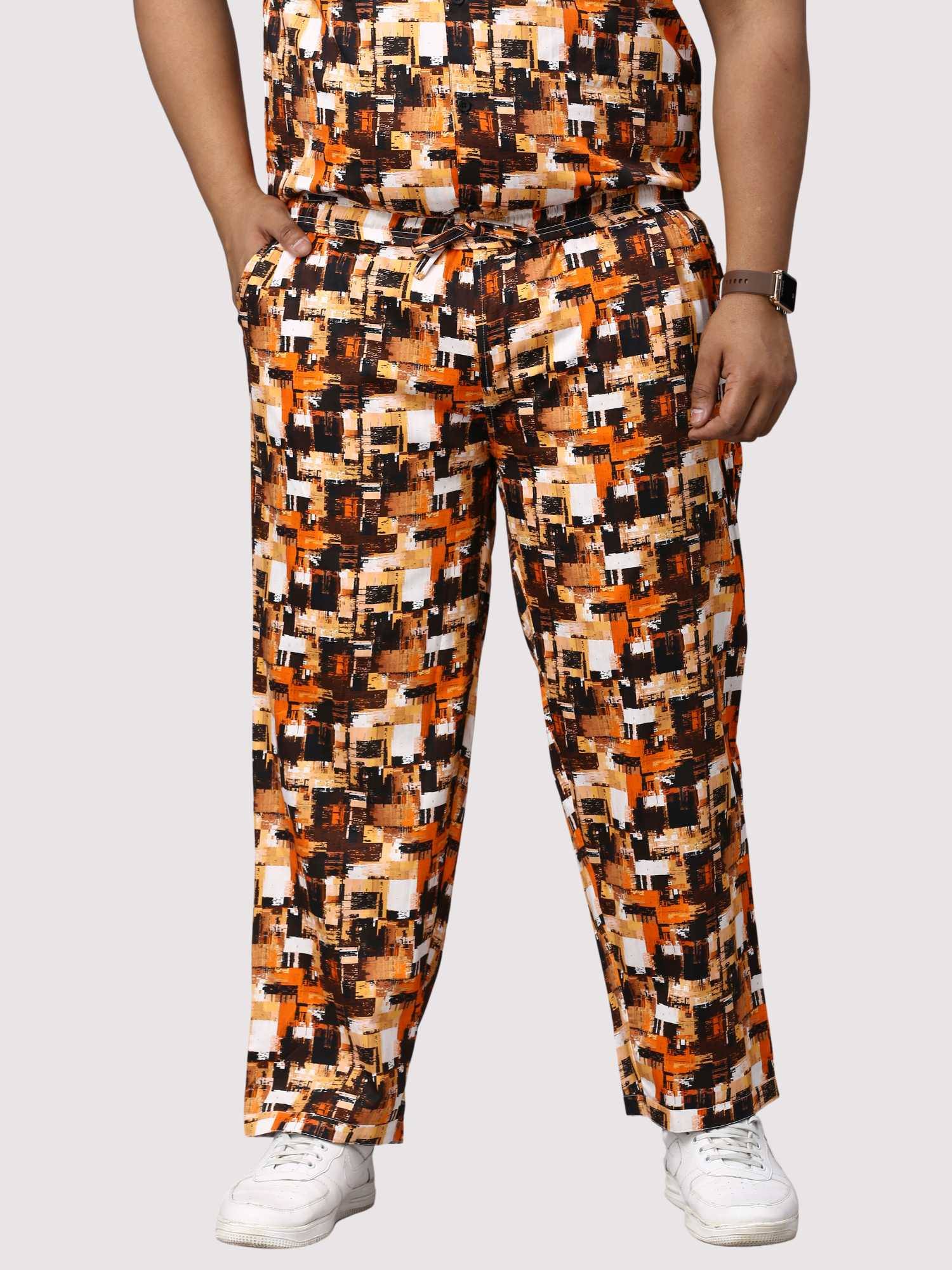 Abstract Flame Digital Printed Full Co-Ords Men's Plus Size - Guniaa Fashions