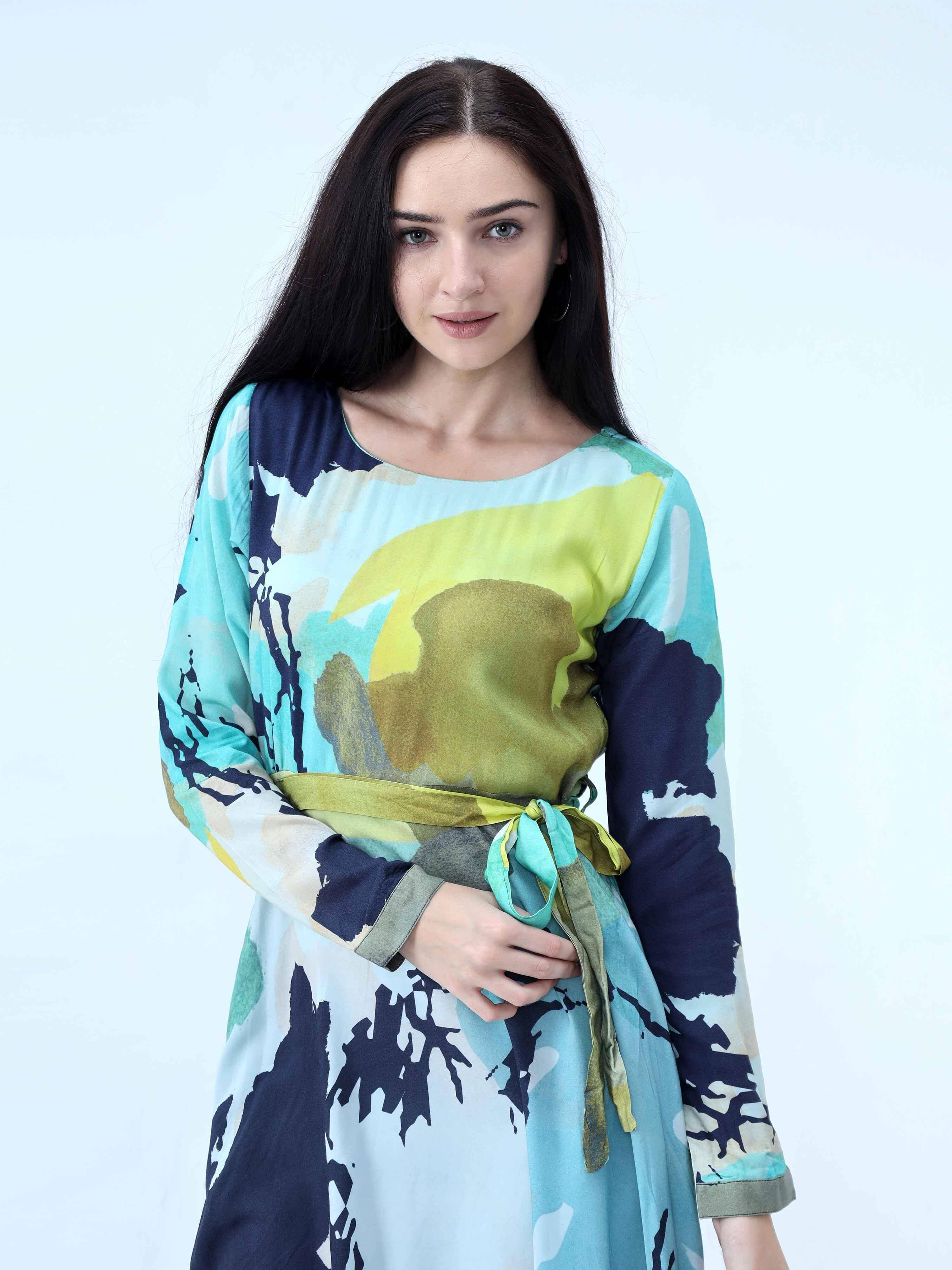 Abstract Print Maxi - Guniaa Fashions