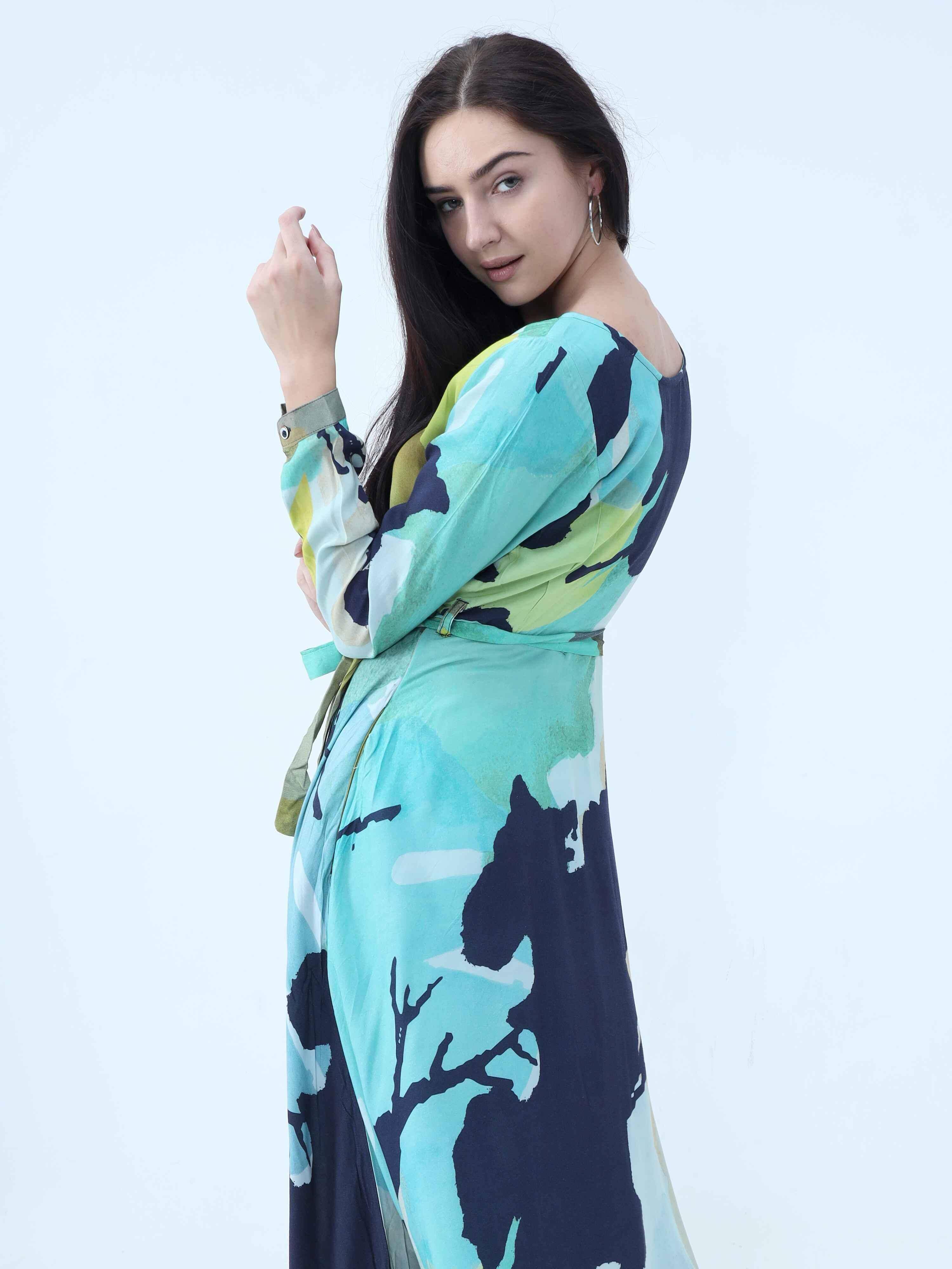 Abstract Print Maxi - Guniaa Fashions