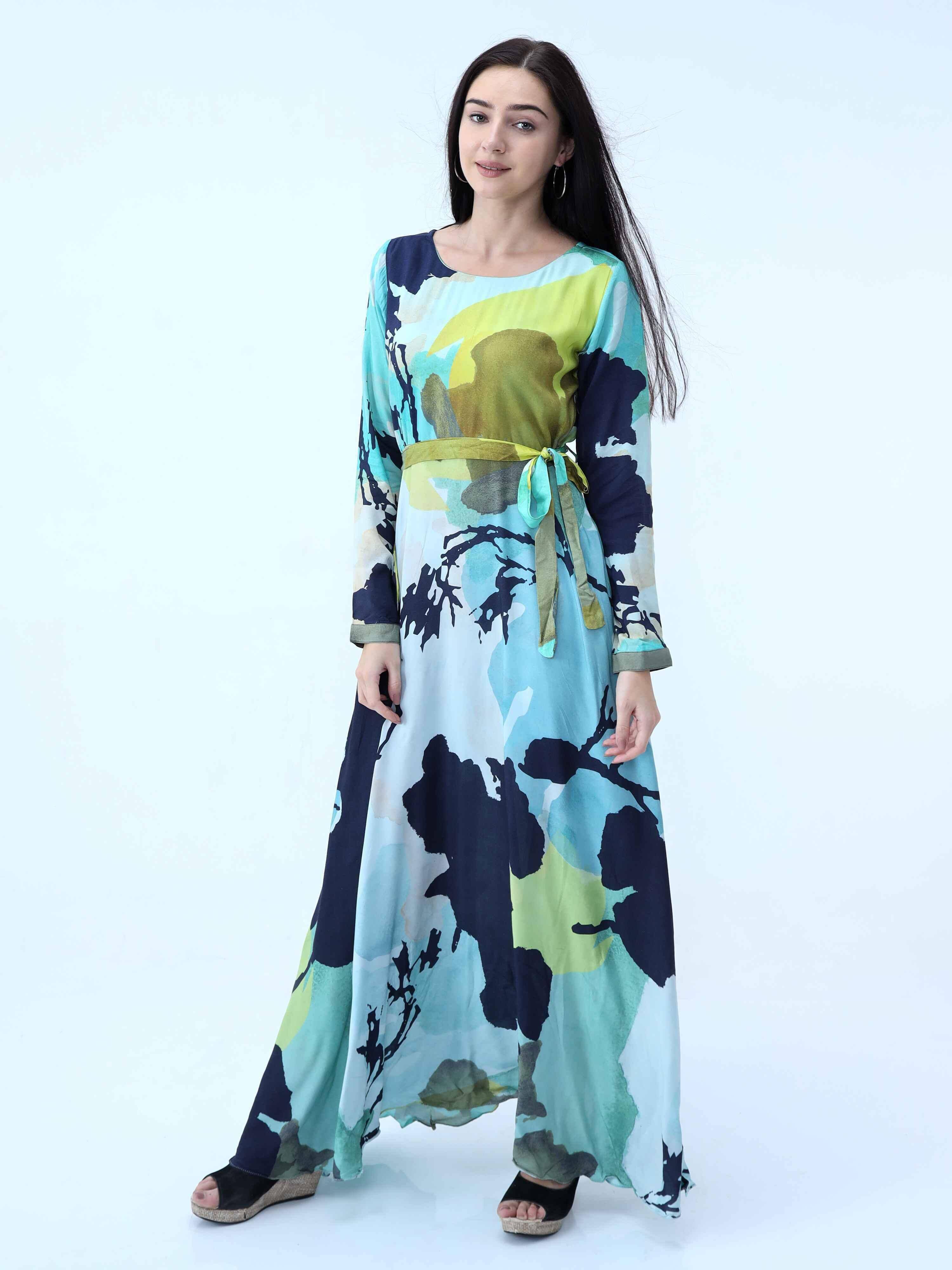 Abstract Print Maxi - Guniaa Fashions