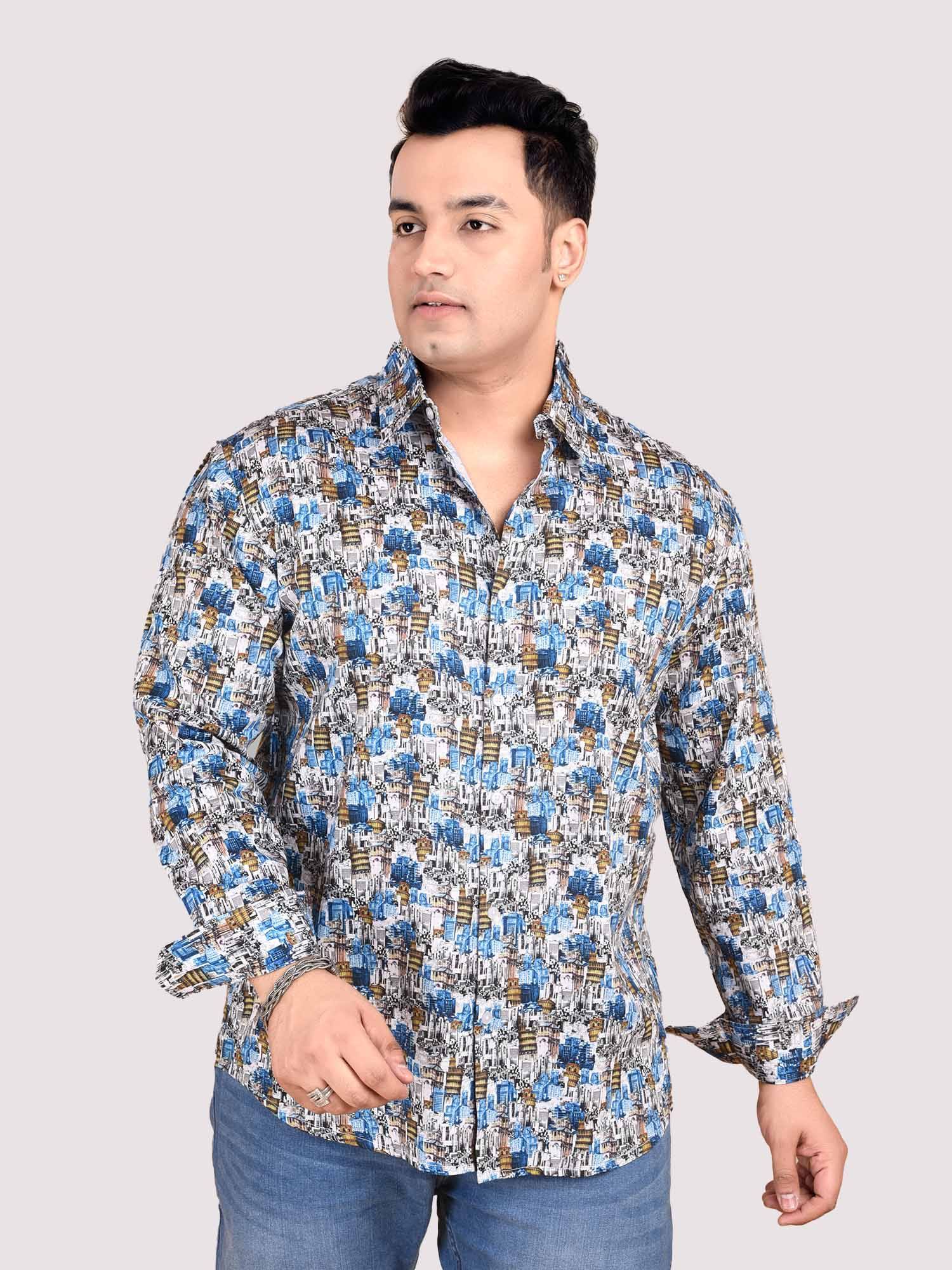 Abstract Printed Cotton Full sleeve Men's Plus size - Guniaa Fashions