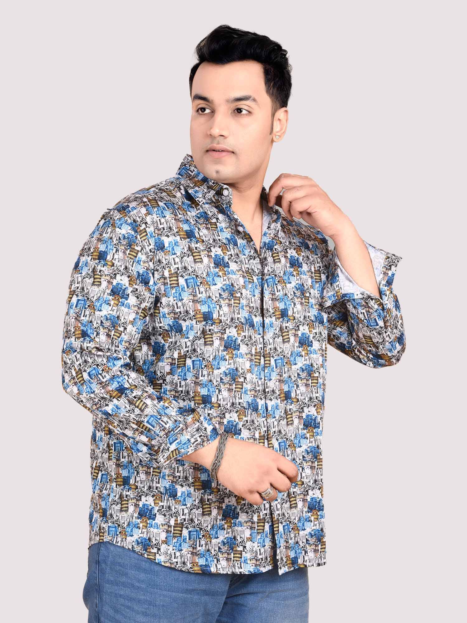 Abstract Printed Cotton Full sleeve Men's Plus size - Guniaa Fashions