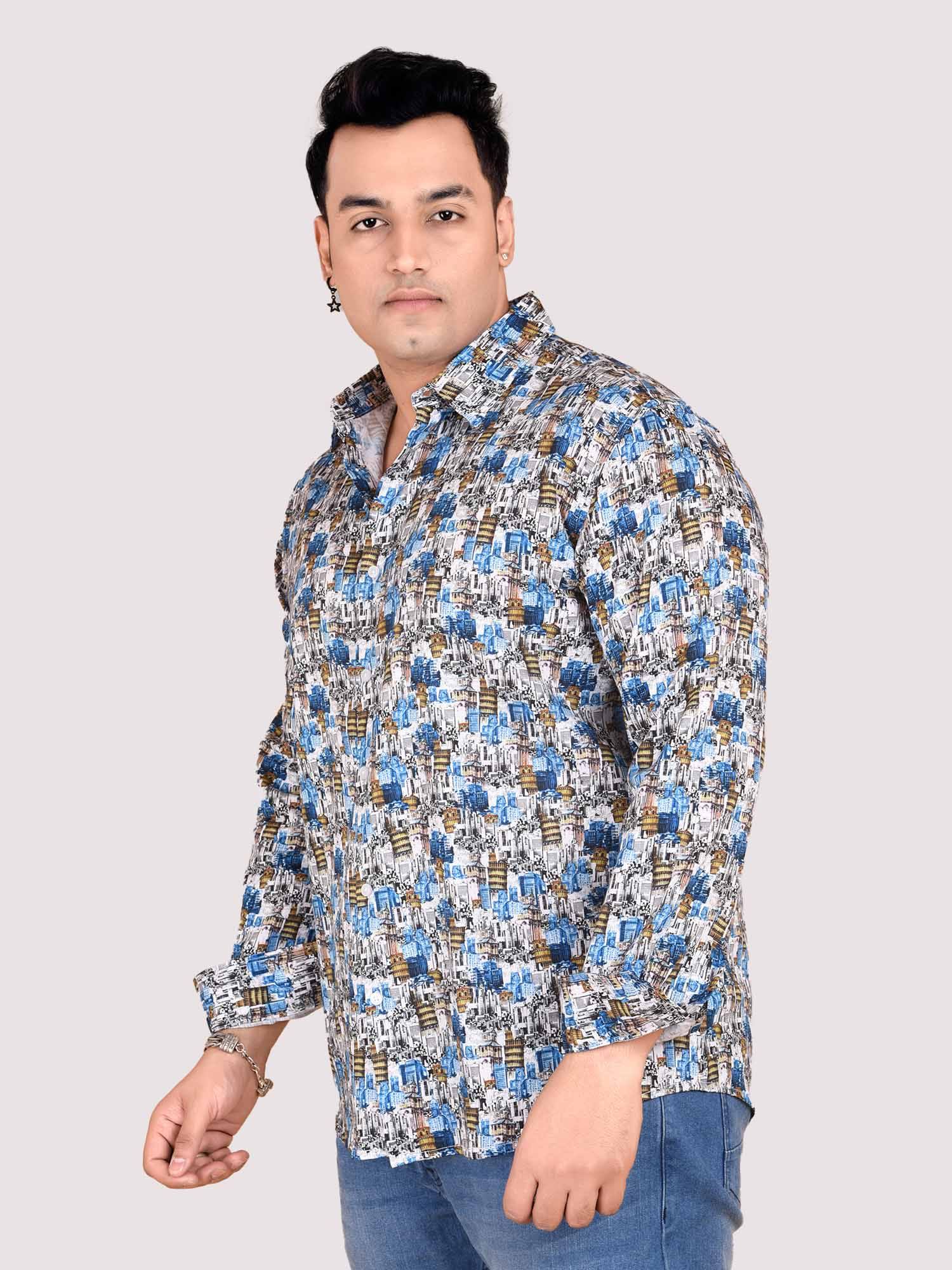 Abstract Printed Cotton Full sleeve Men's Plus size - Guniaa Fashions