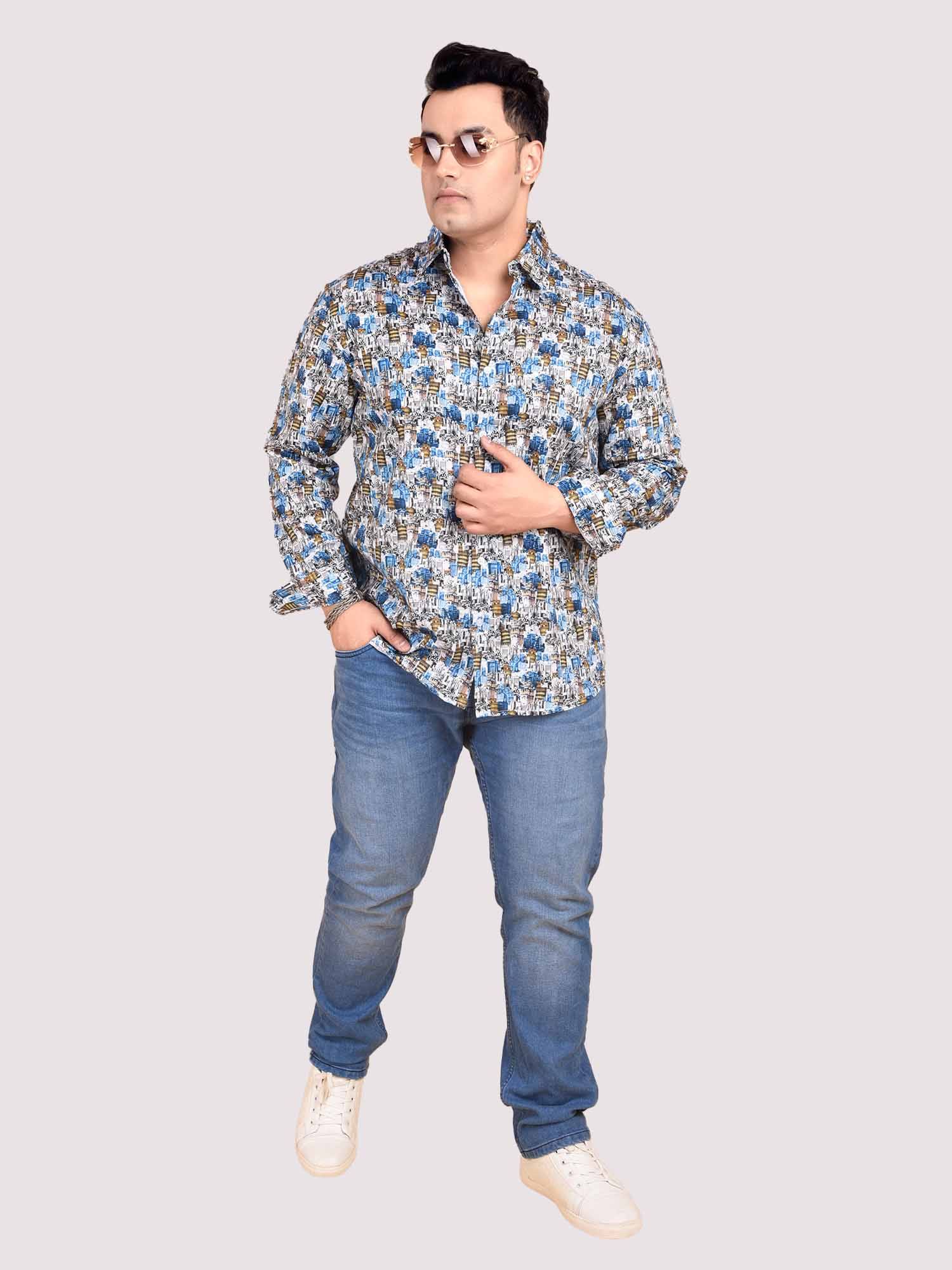 Abstract Printed Cotton Full sleeve Men's Plus size - Guniaa Fashions