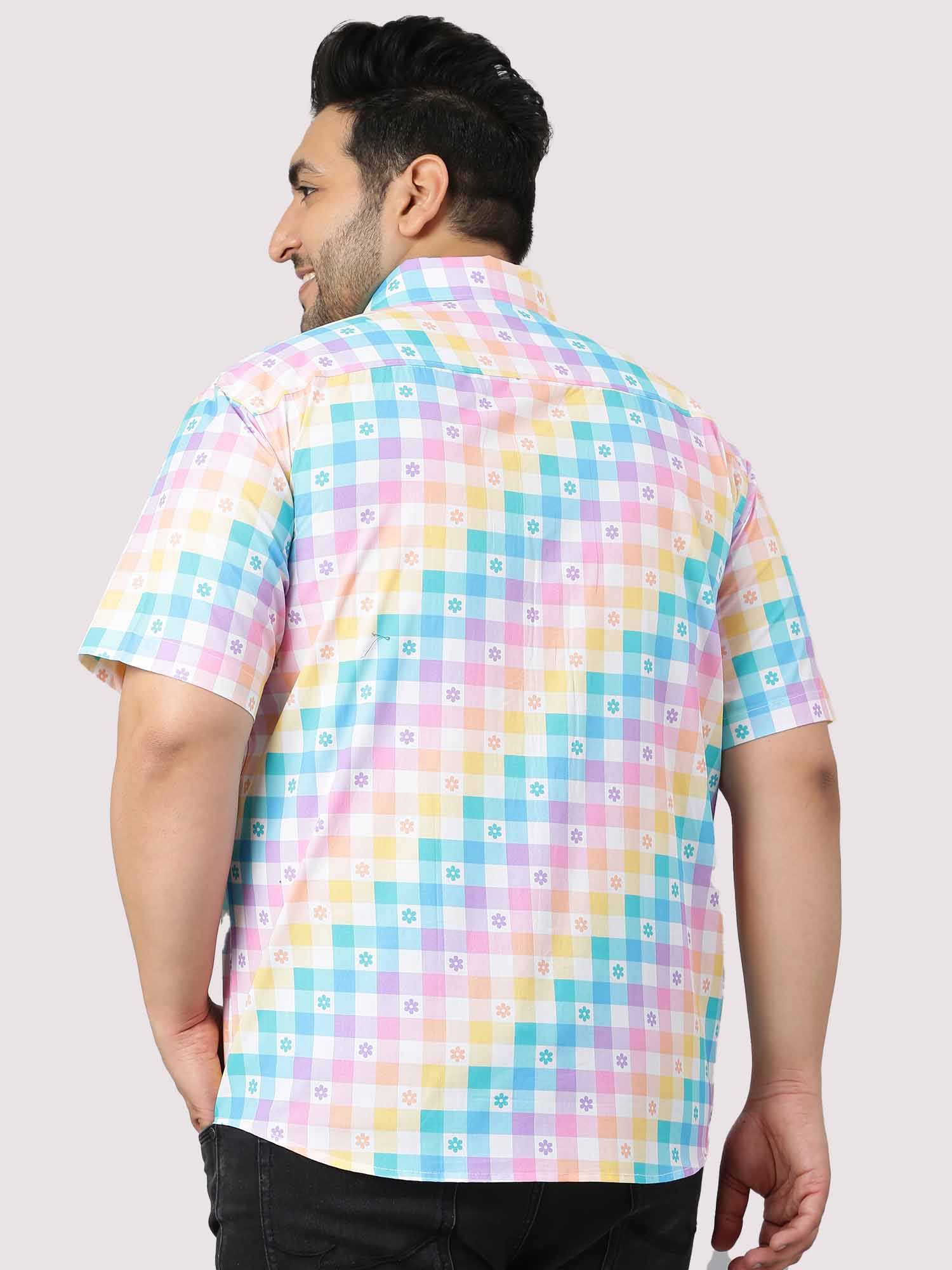 Abstract Rainbow Checks Men's Plus Size - Guniaa Fashions