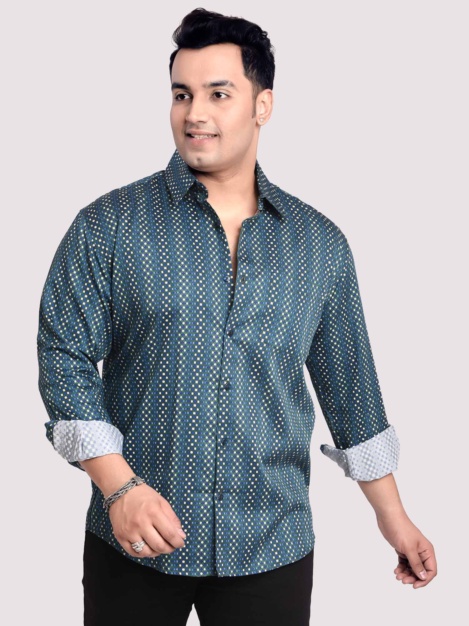 Alternate Checks Digital Printed Shirt Men's Plus Size - Guniaa Fashions