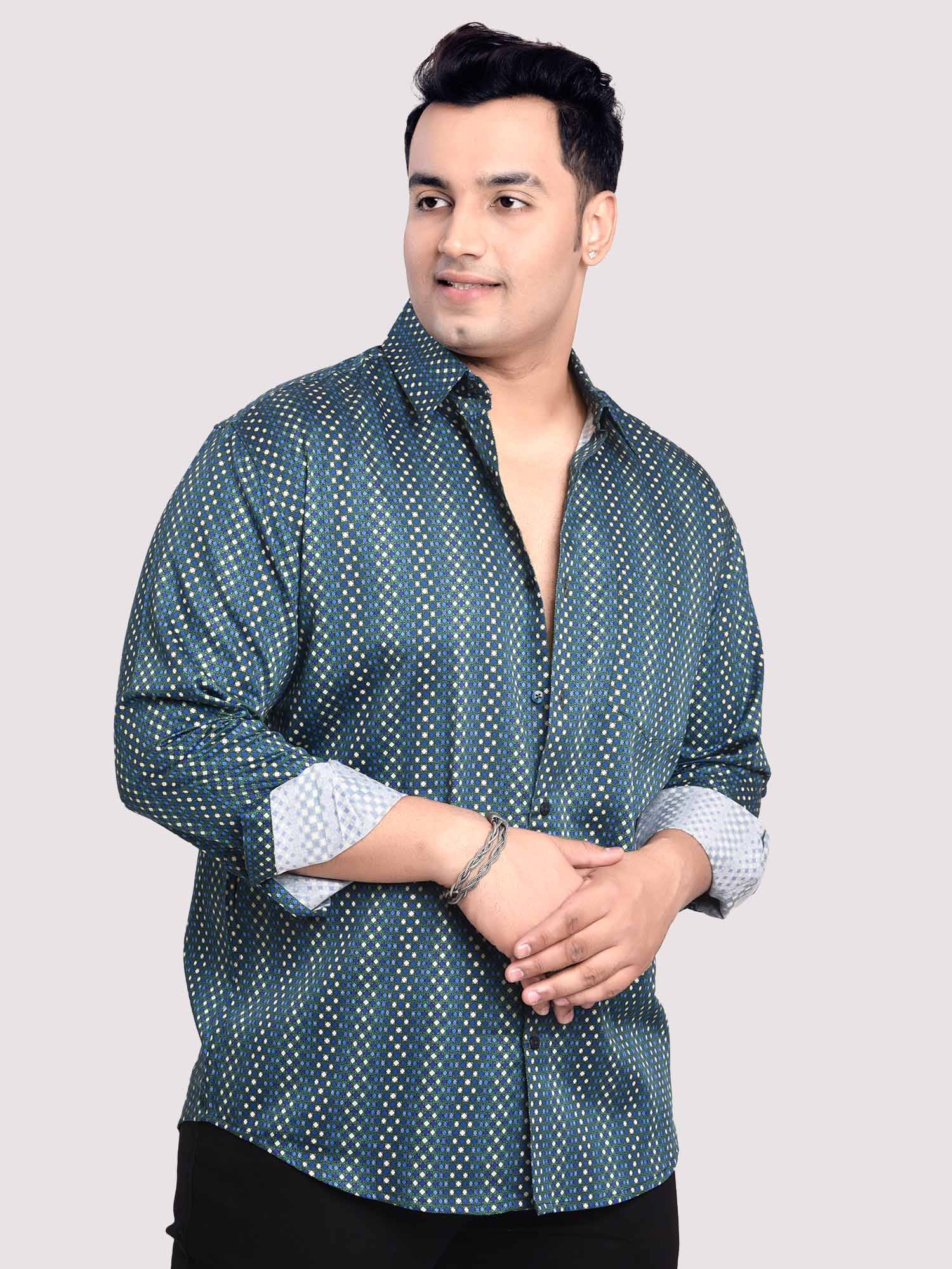 Alternate Checks Digital Printed Shirt Men's Plus Size - Guniaa Fashions