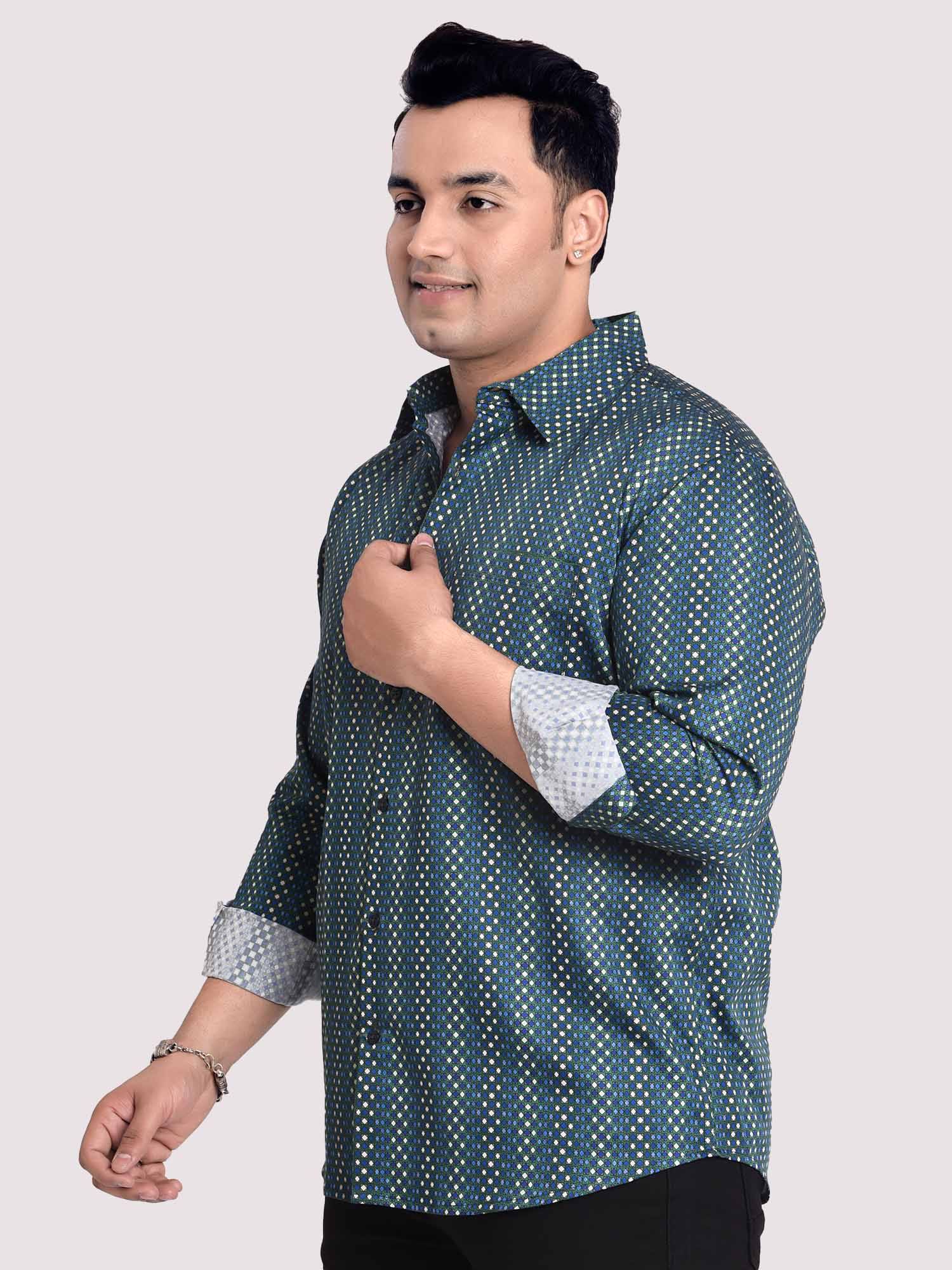 Alternate Checks Digital Printed Shirt Men's Plus Size - Guniaa Fashions