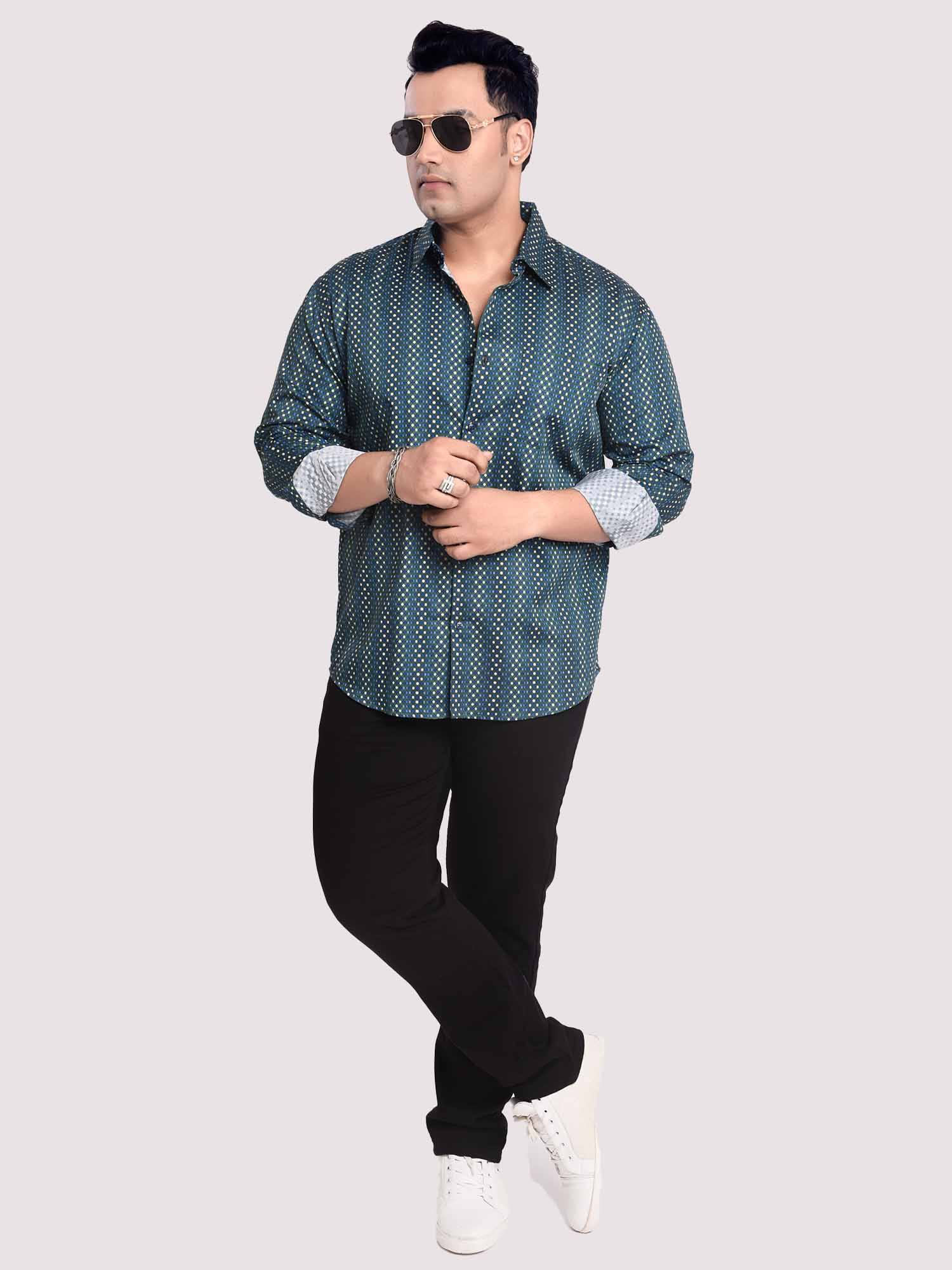 Alternate Checks Digital Printed Shirt Men's Plus Size - Guniaa Fashions