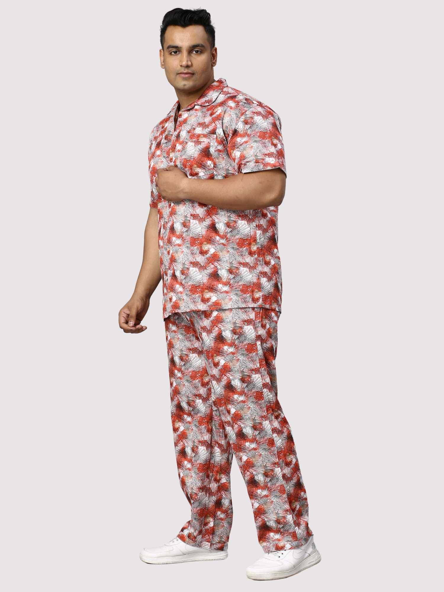 Apple Blossom Digital Printed Full Co-Ords Men's Plus Size - Guniaa Fashions