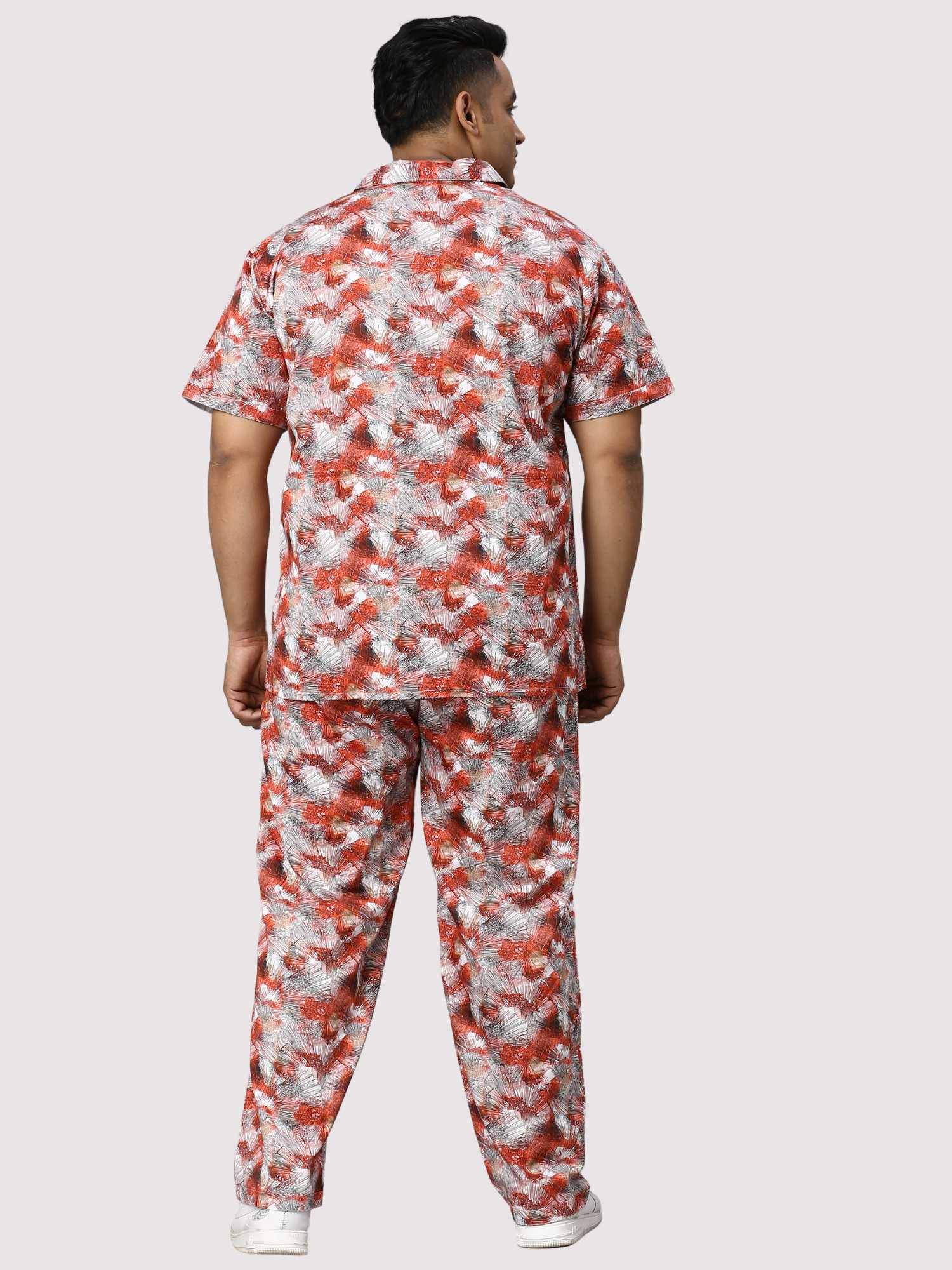 Apple Blossom Digital Printed Full Co-Ords Men's Plus Size - Guniaa Fashions