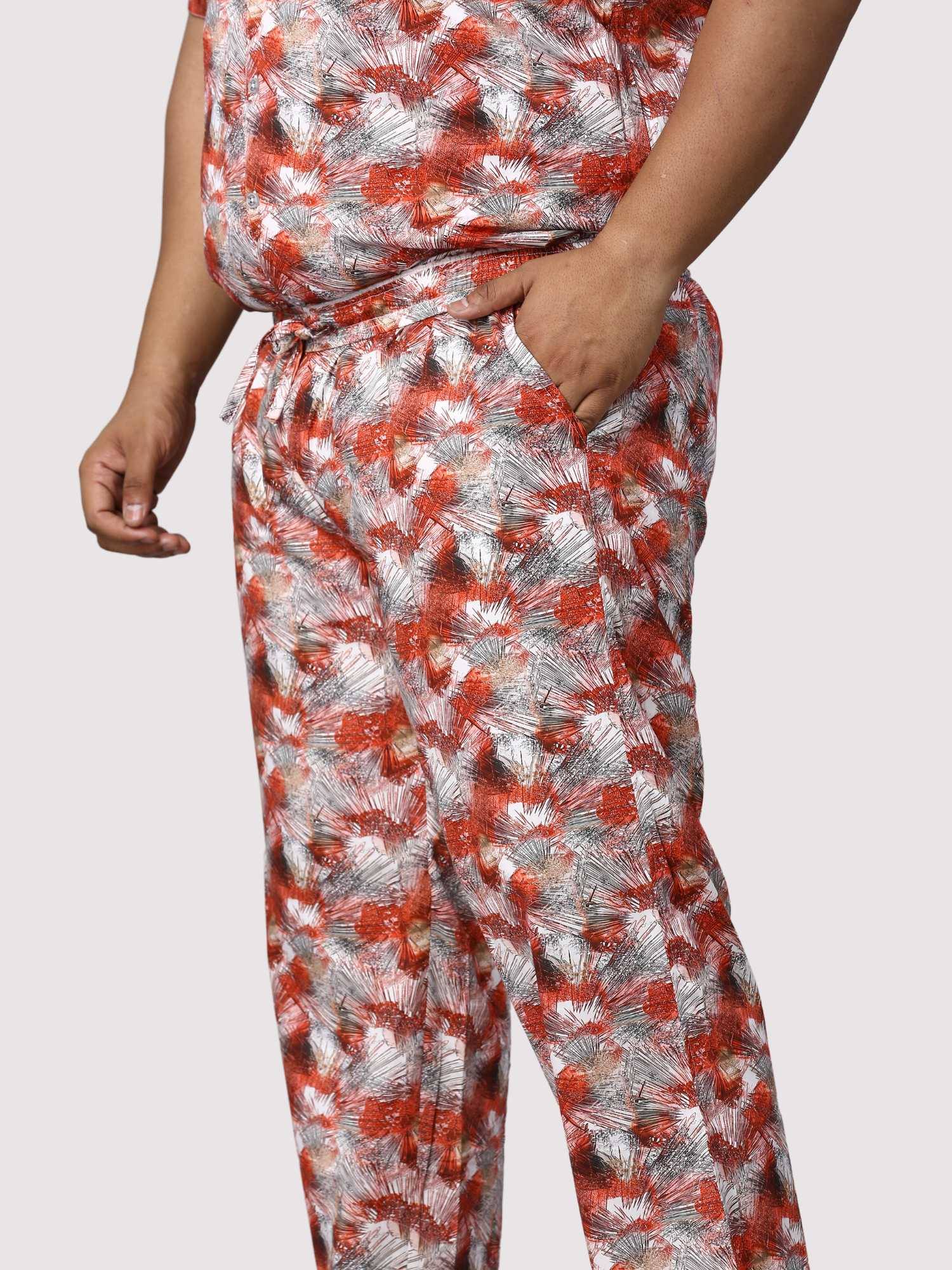 Apple Blossom Digital Printed Full Co-Ords Men's Plus Size - Guniaa Fashions