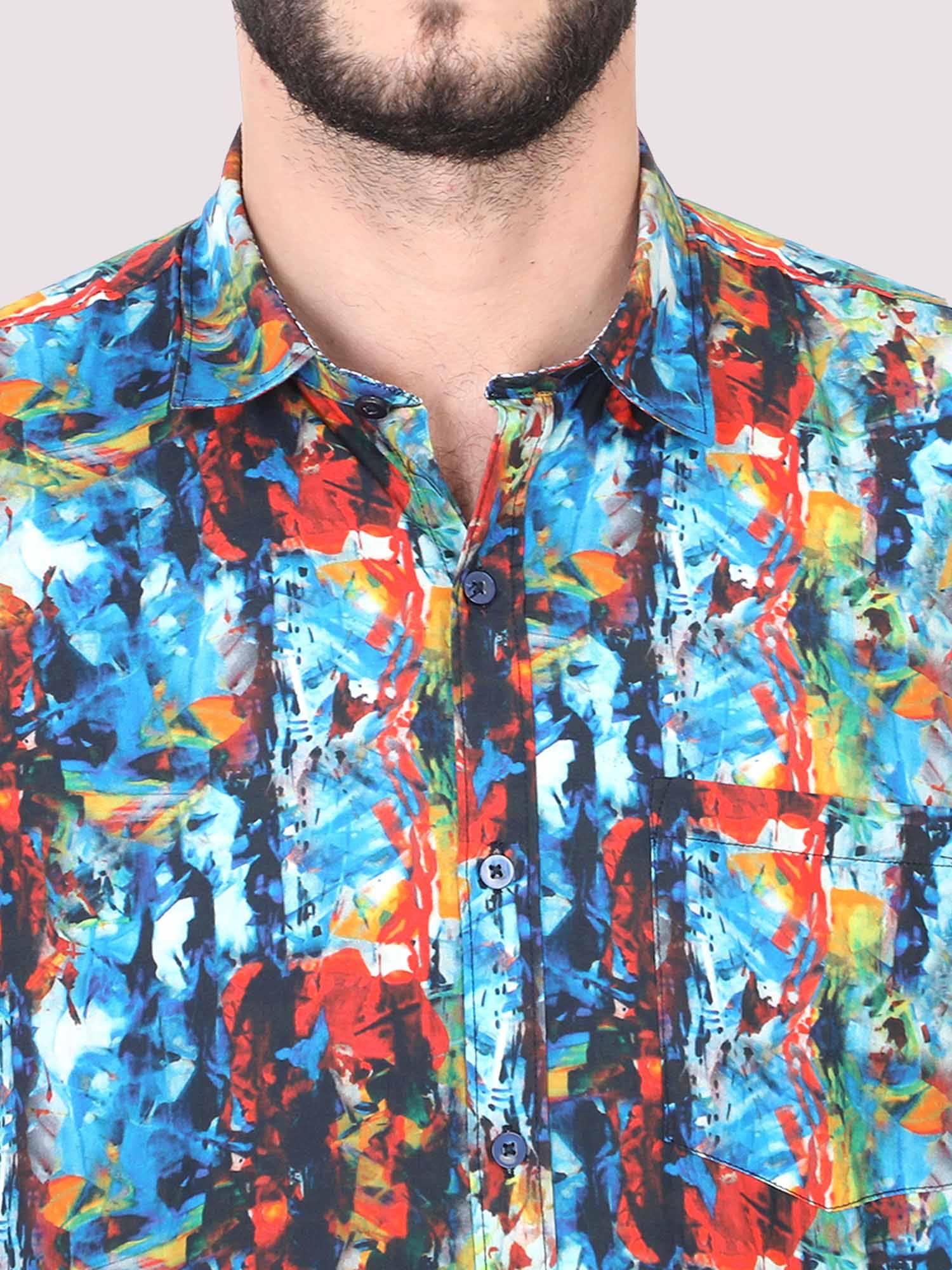 Artsy Men's Printed Casual Shirt - Guniaa Fashions