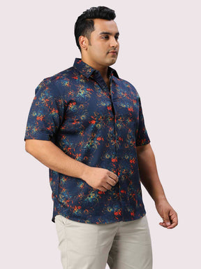 Aster Printed Half Sleeve Men's Plus Size Shirt - Guniaa Fashions