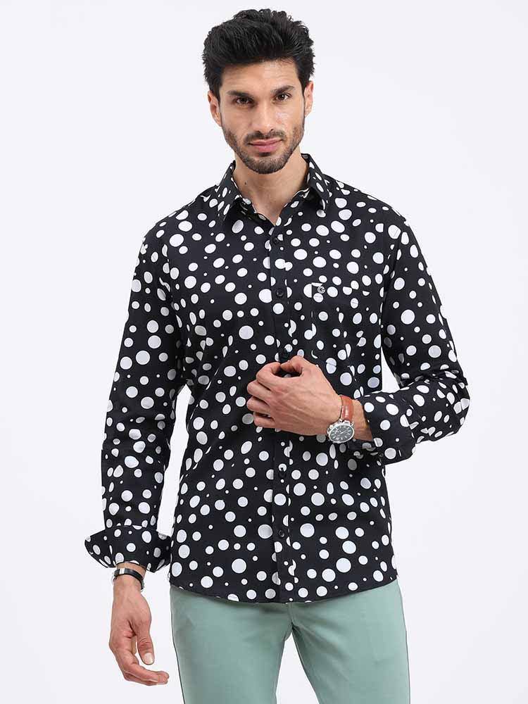 Big Polka Printed Full Sleeve Shirt - Guniaa Fashions