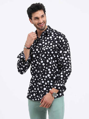Big Polka Printed Full Sleeve Shirt - Guniaa Fashions