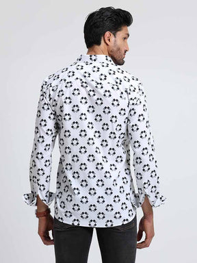Black Checks Printed Full Sleeve Shirt - Guniaa Fashions