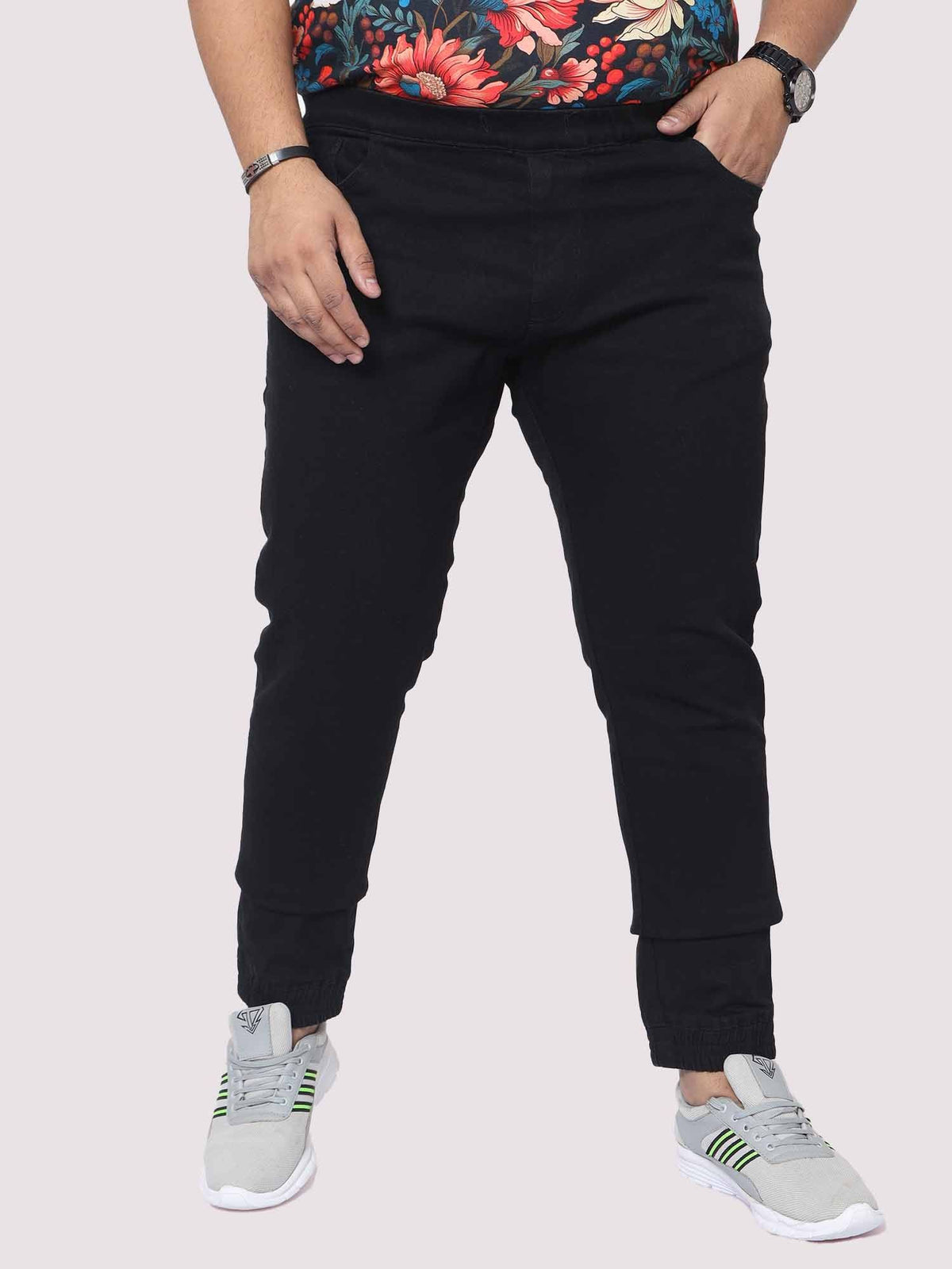 Black Jogger Pants Men's Plus Size - Guniaa Fashions
