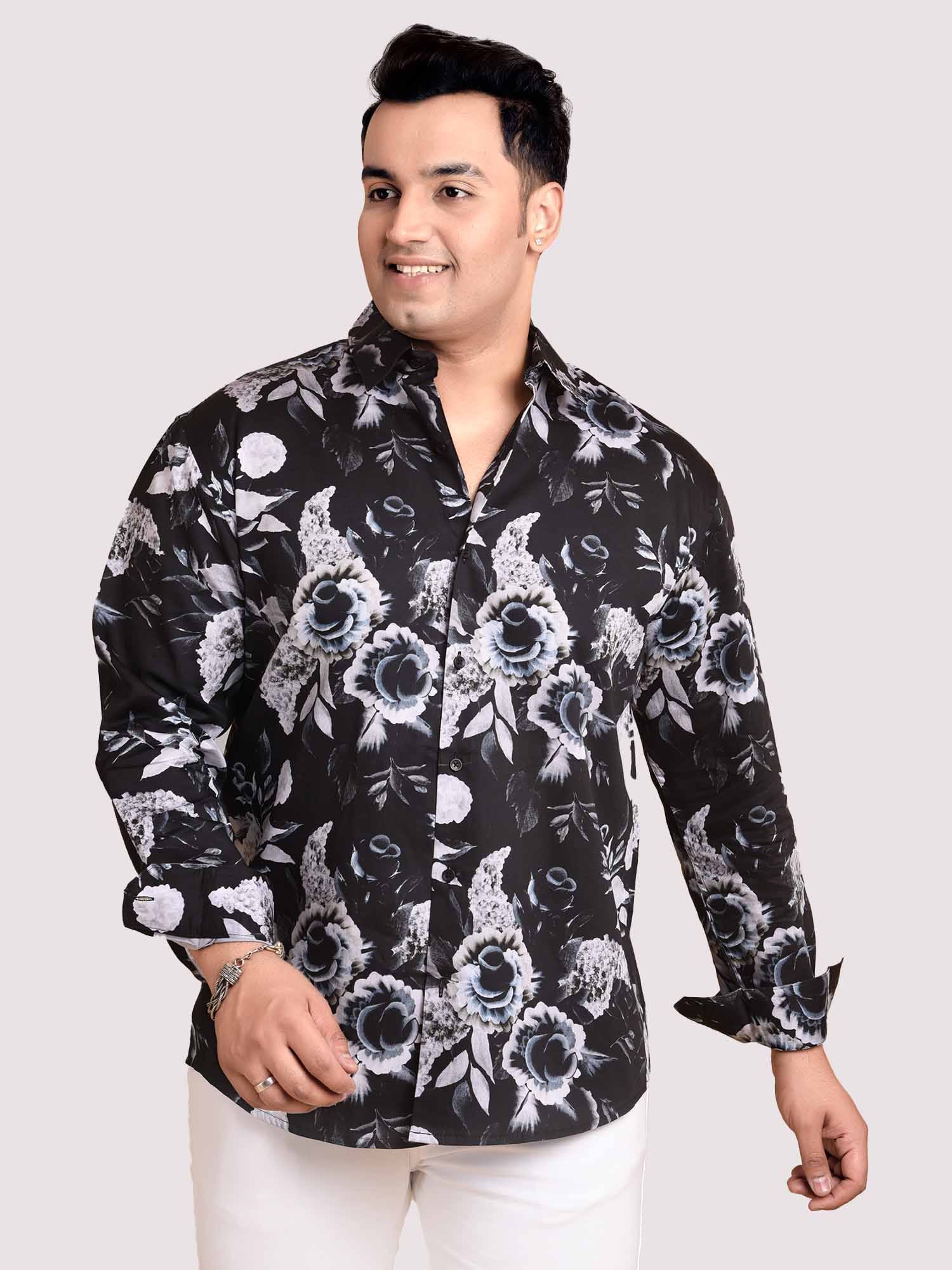 Black Rose Rich cotton Full Sleeve Men's Plus Size - Guniaa Fashions