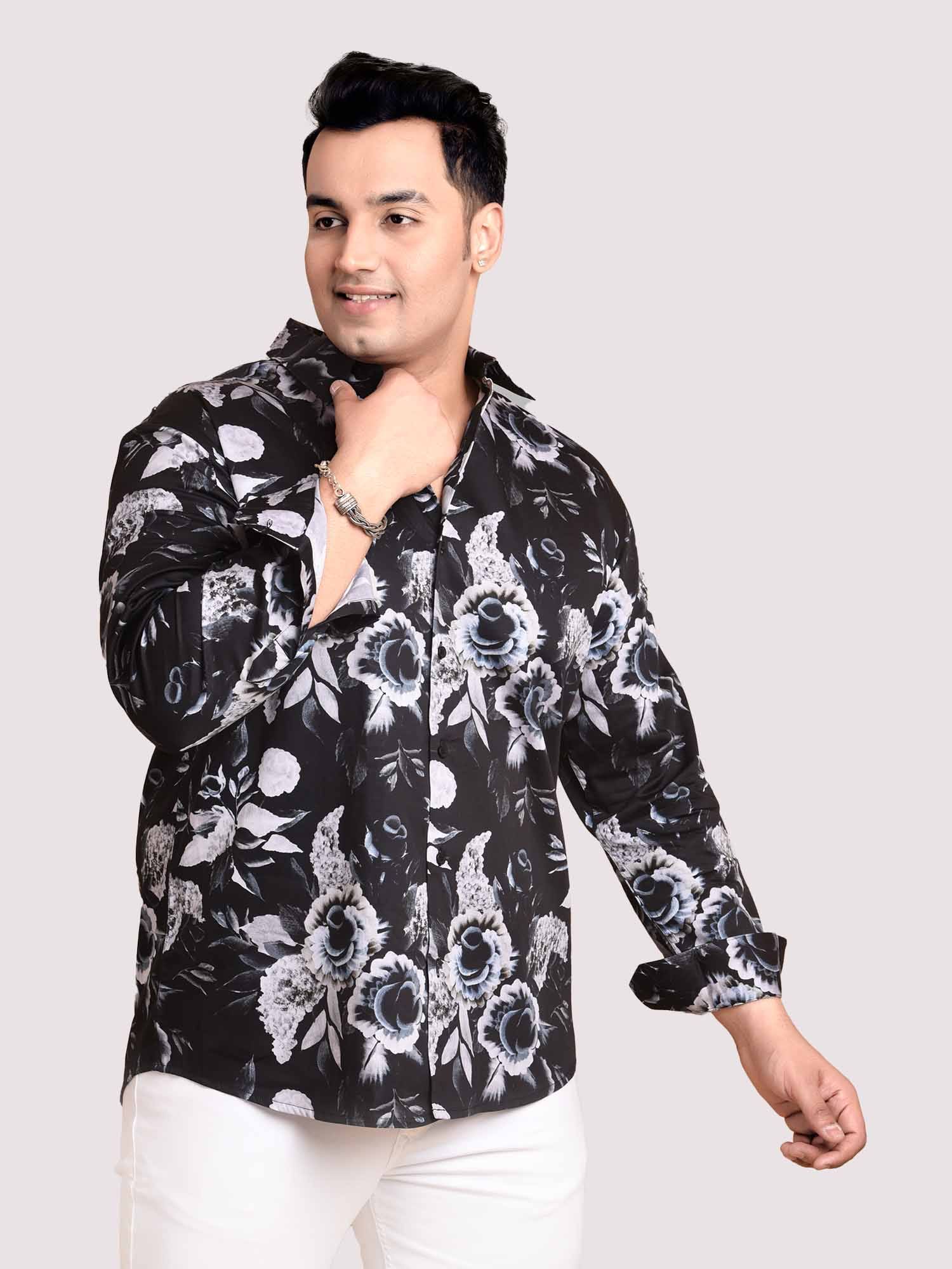 Black Rose Rich cotton Full Sleeve Men's Plus Size - Guniaa Fashions