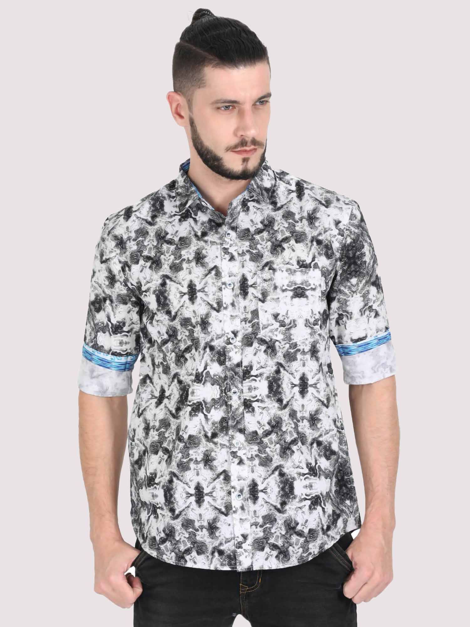 Black Zen Digital Printed Full Shirt - Guniaa Fashions