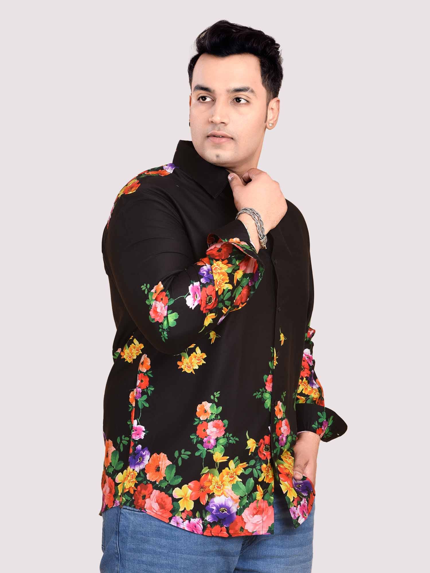 Blossom Cotton Satin Designer Shirt Men's Plus Size - Guniaa Fashions