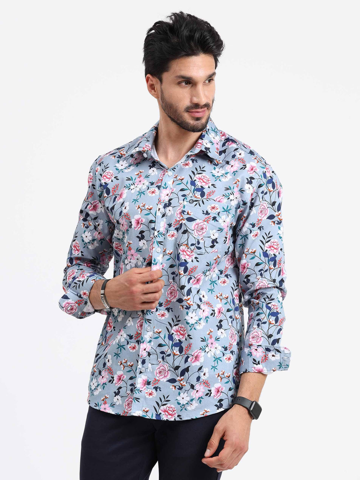 Blossom Printed Full Sleeve Shirt - Guniaa Fashions