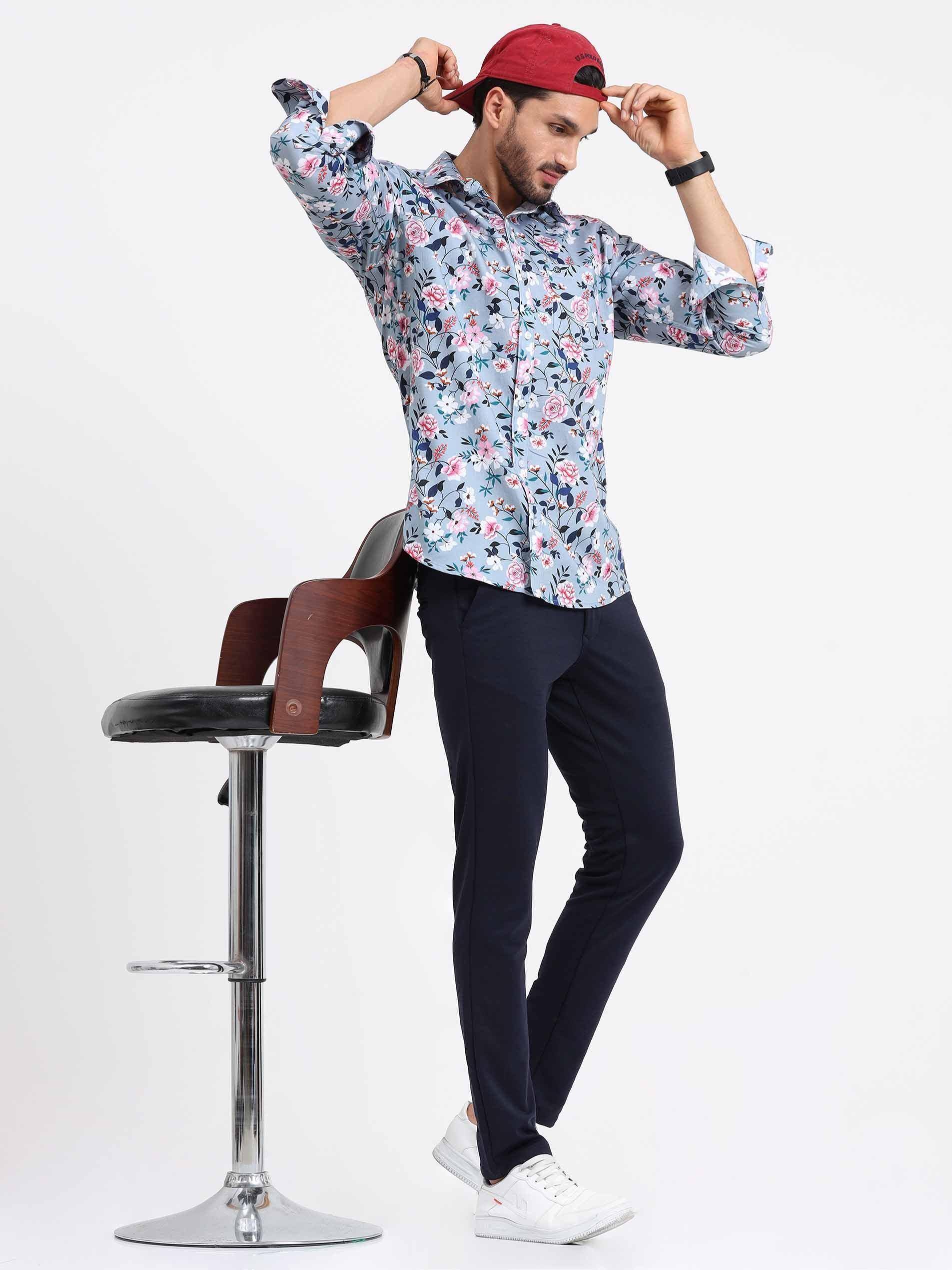 Blossom Printed Full Sleeve Shirt - Guniaa Fashions