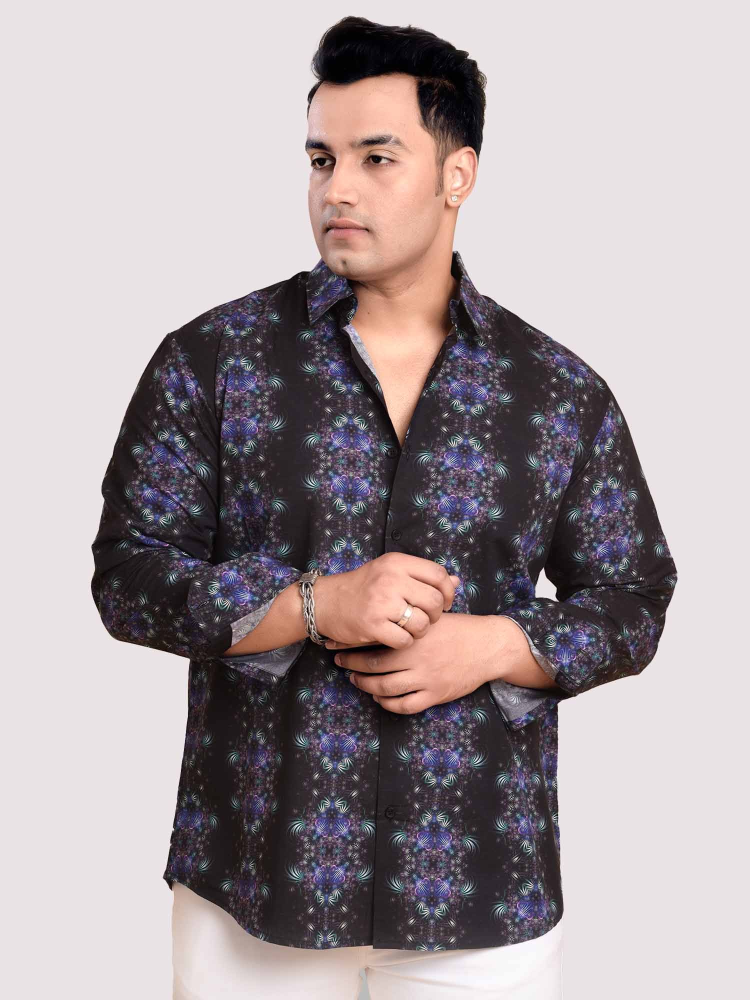 Blushing Flower Printed Full Sleeve Men's Plus Size - Guniaa Fashions