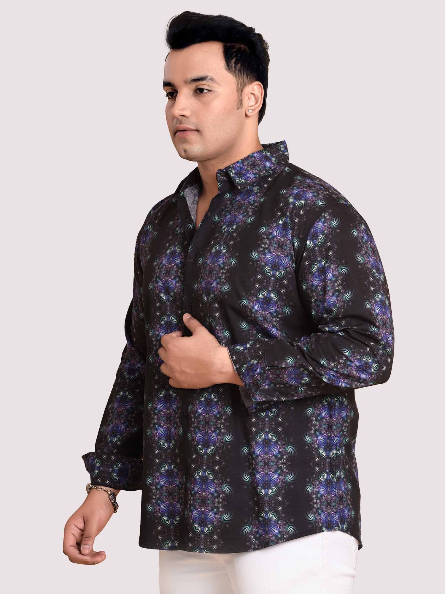 Blushing Flower Printed Full Sleeve Men's Plus Size - Guniaa Fashions