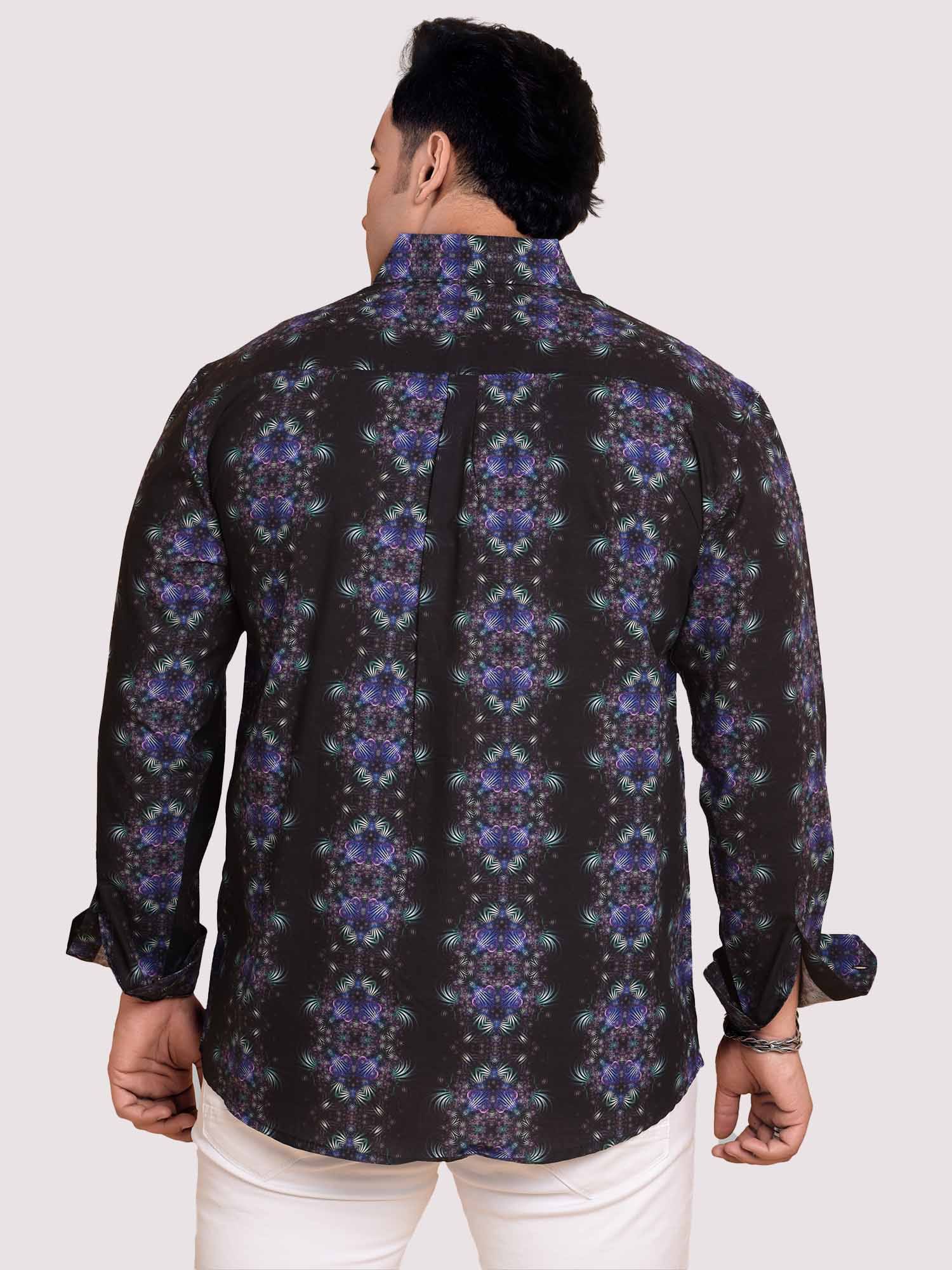 Blushing Flower Printed Full Sleeve Men's Plus Size - Guniaa Fashions