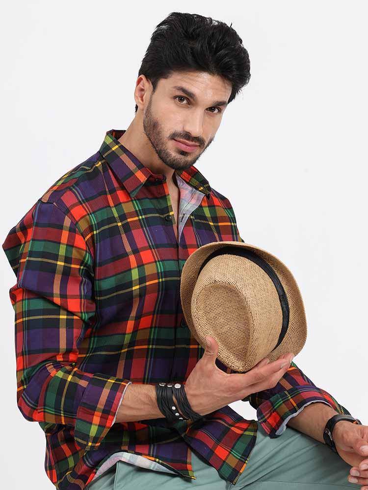 Bold Checks Printed Full Sleeve Shirt - Guniaa Fashions