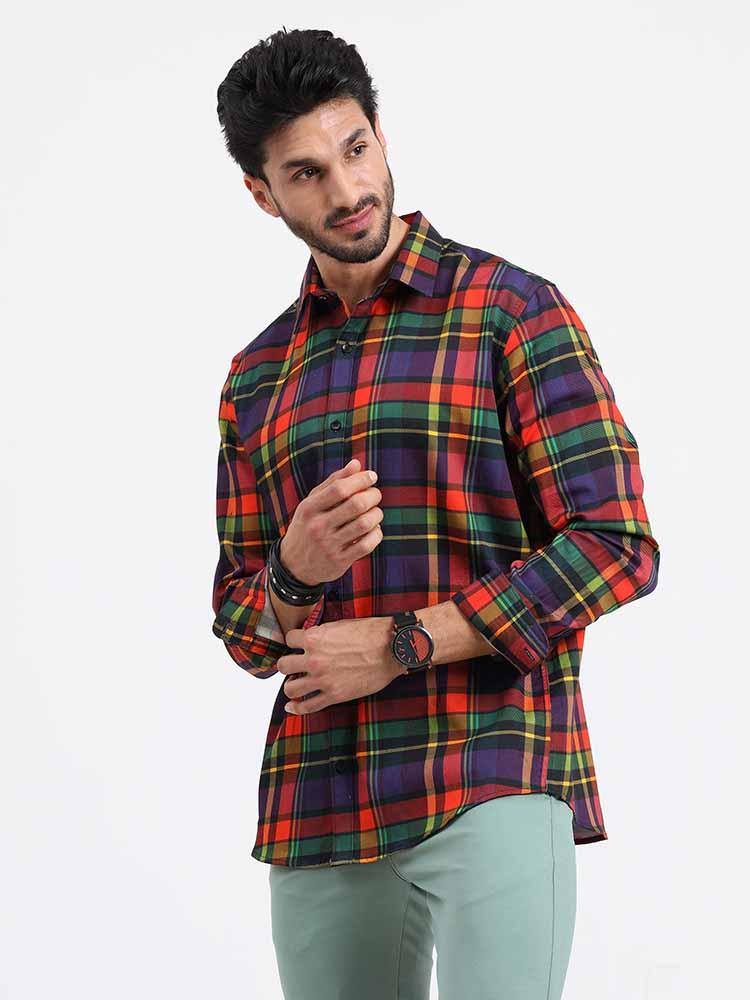 Bold Checks Printed Full Sleeve Shirt - Guniaa Fashions