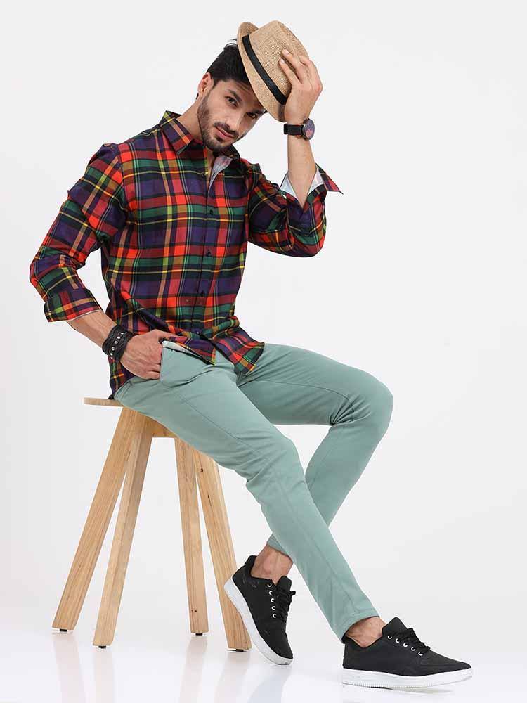 Bold Checks Printed Full Sleeve Shirt - Guniaa Fashions