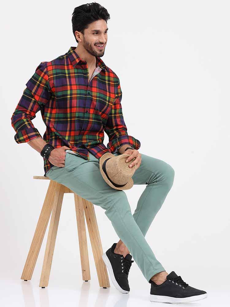 Bold Checks Printed Full Sleeve Shirt - Guniaa Fashions