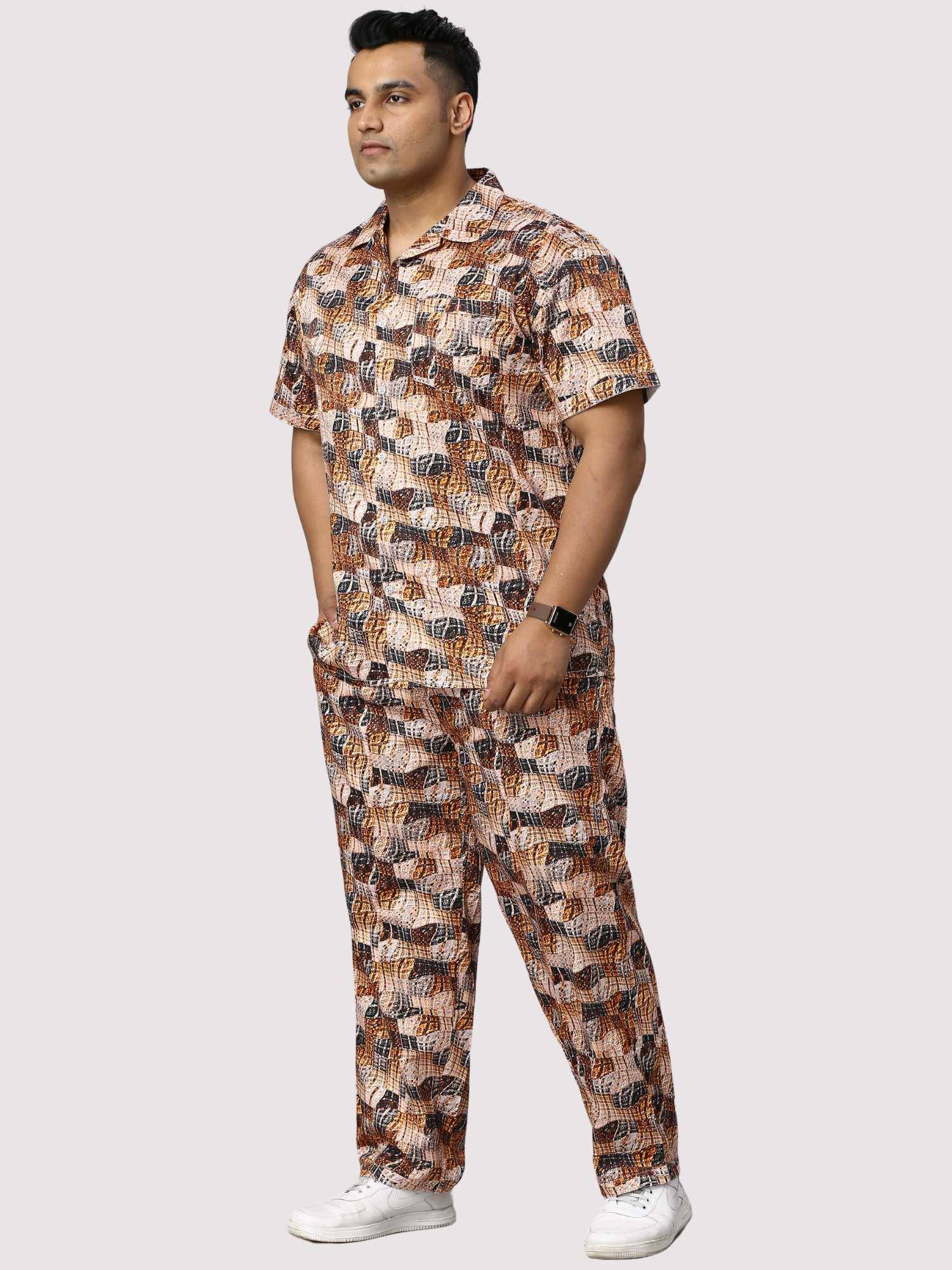 Brass Waves Men Digital Printed Full Co-Ords Men's Plus Size - Guniaa Fashions