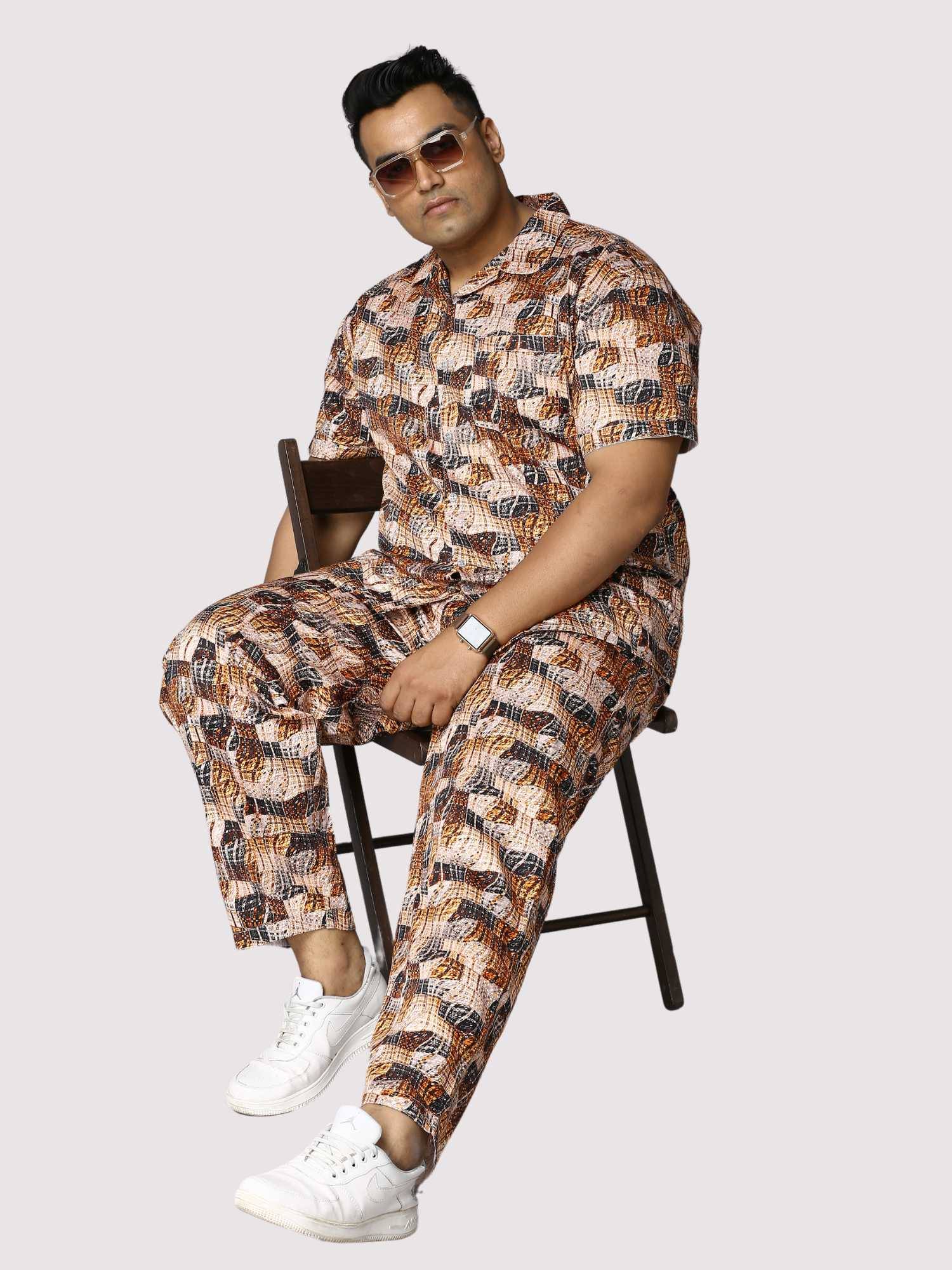 Brass Waves Men Digital Printed Full Co-Ords Men's Plus Size - Guniaa Fashions