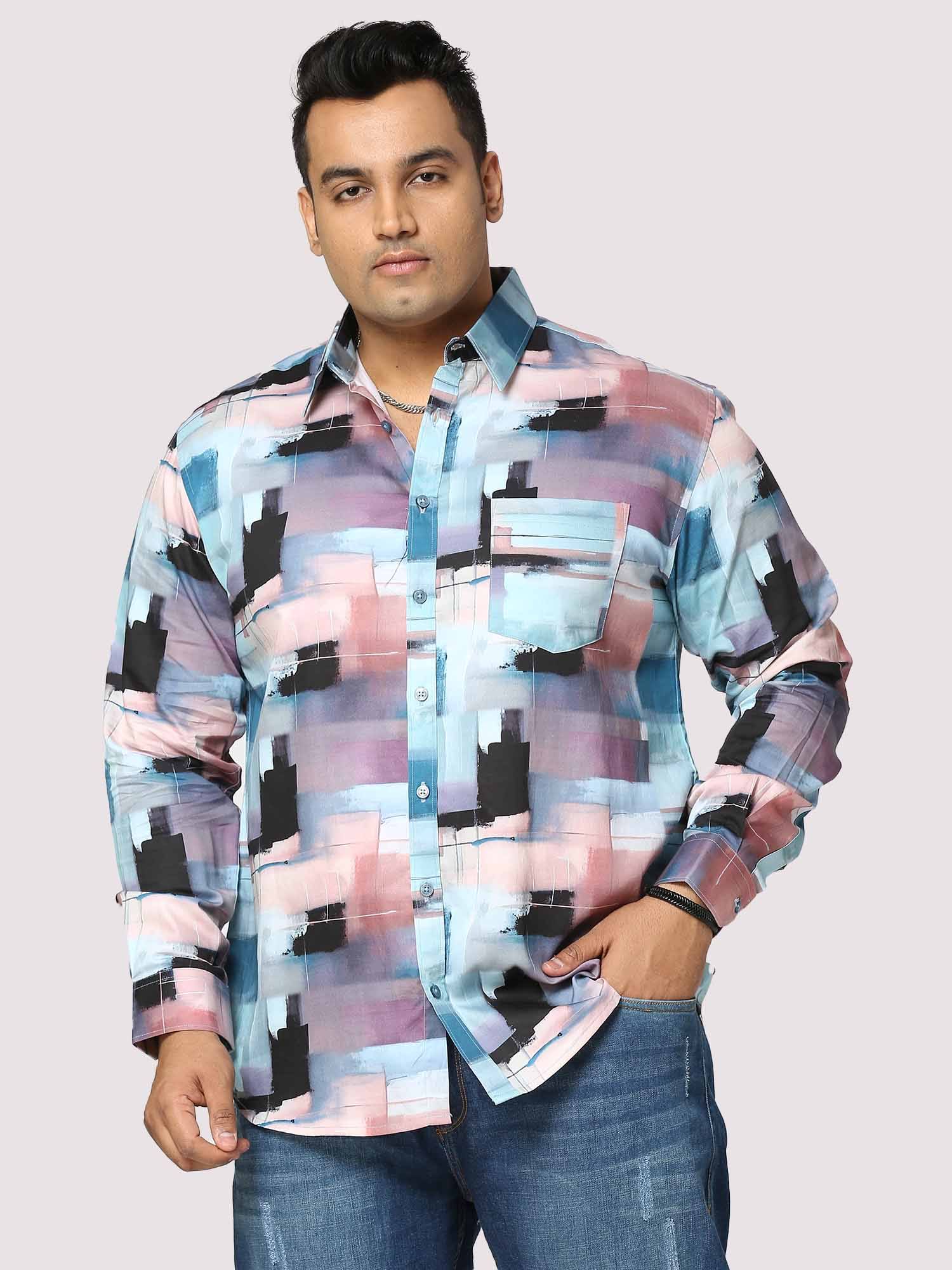 Brilliance Digital Printed Full Sleeve Men's Plus Size - Guniaa Fashions