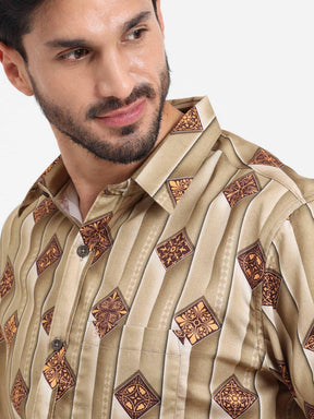 Bronze Beauty Printed Full Sleeve Shirt - Guniaa Fashions