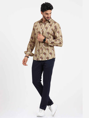 Bronze Beauty Printed Full Sleeve Shirt - Guniaa Fashions