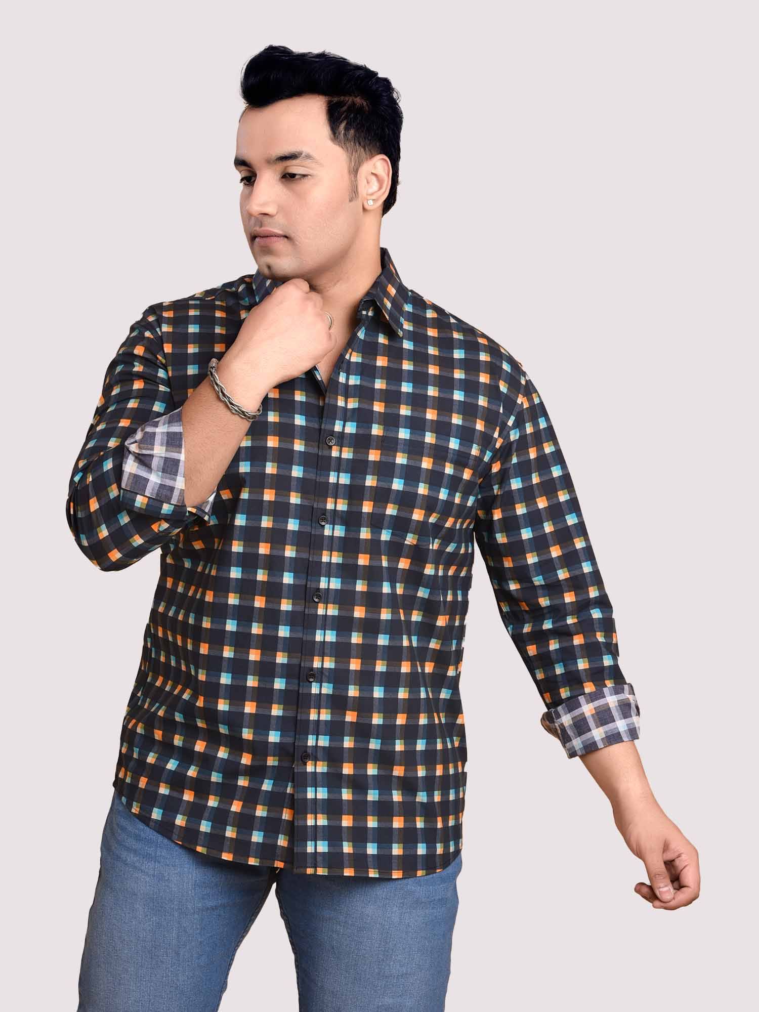 Checks Train Printed Full sleeve Men's Plus size - Guniaa Fashions