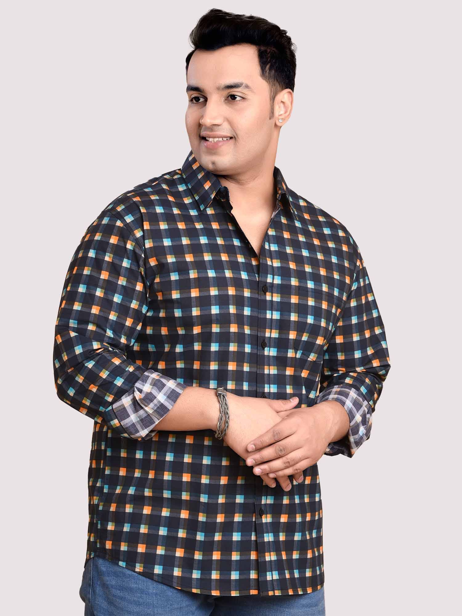 Checks Train Printed Full sleeve Men's Plus size - Guniaa Fashions