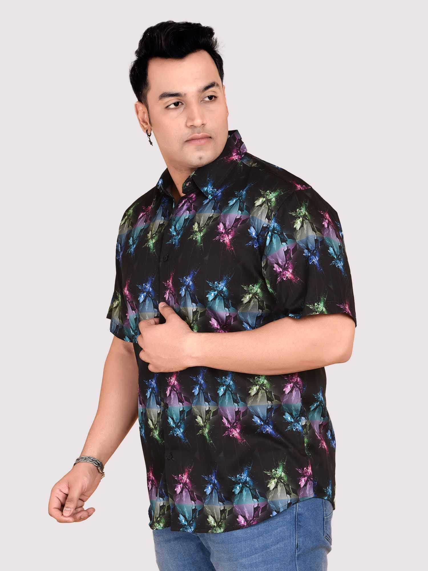 Chevron Striped Digital Printed Shirt Men's Plus Size - Guniaa Fashions