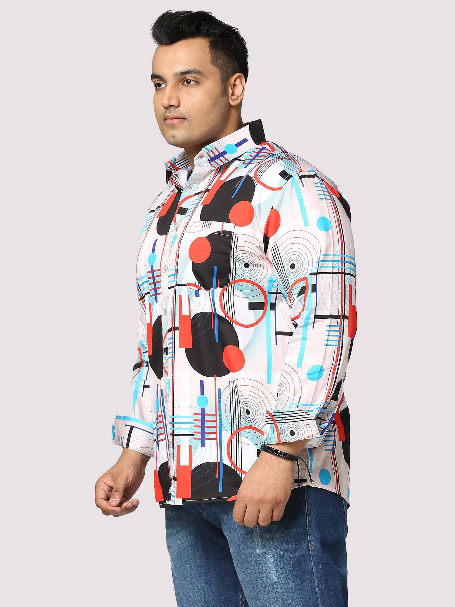 Circle Dance Printed Full Sleeve Men's Plus Size - Guniaa Fashions