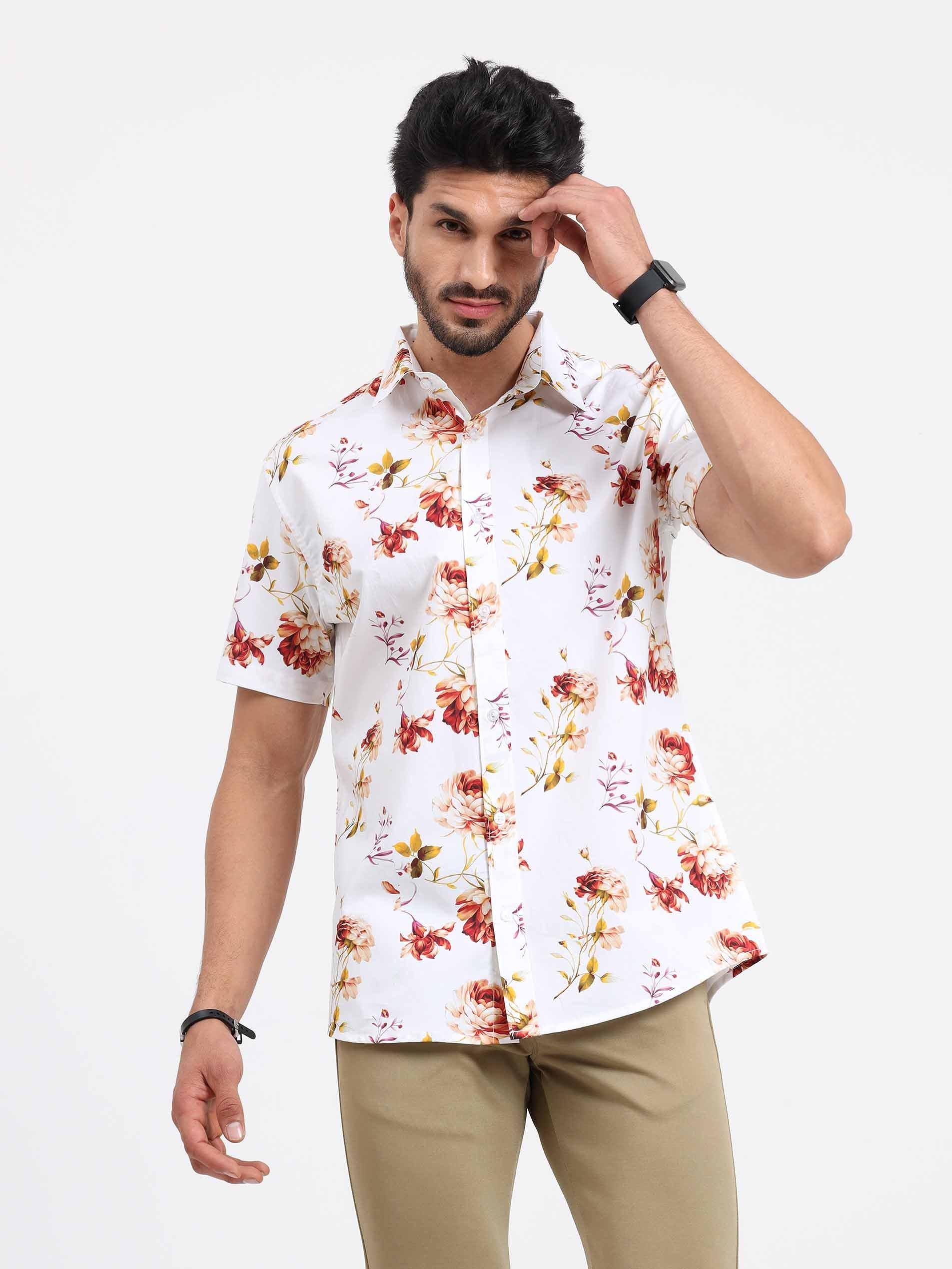 Clasic Autom Printed Half Sleeve Shirt - Guniaa Fashions