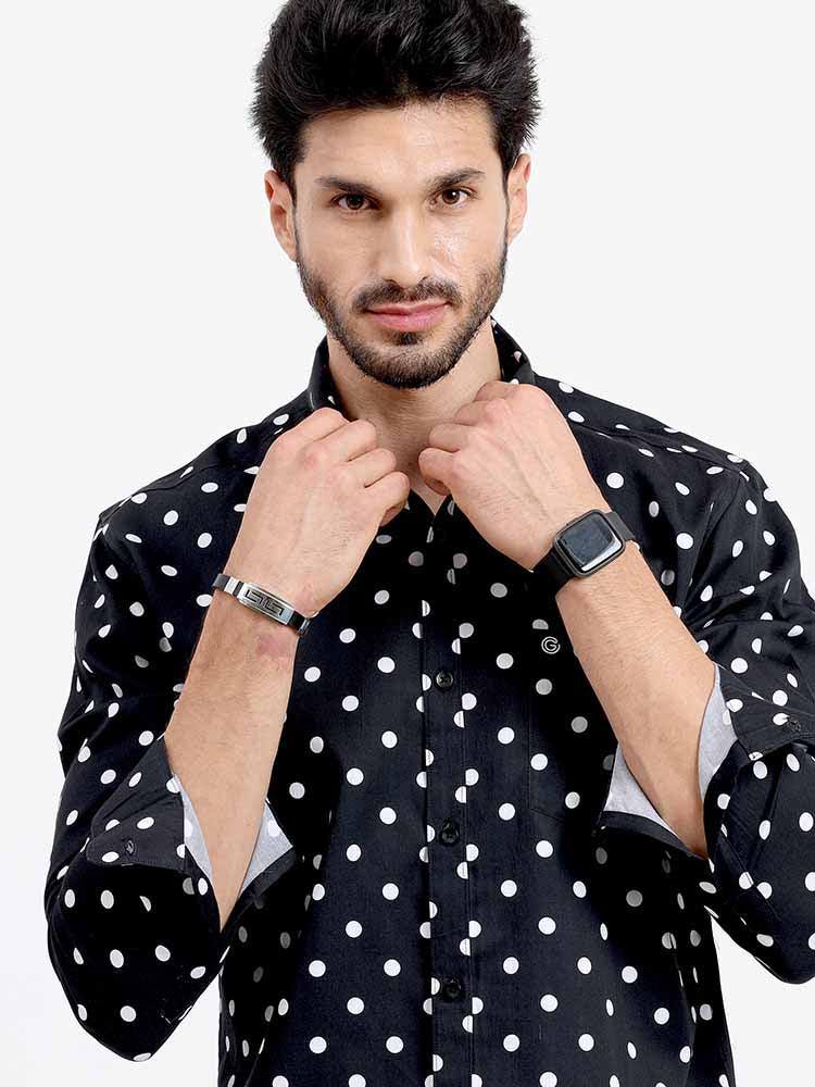 Classic Polka Printed Full Sleeve Shirt - Guniaa Fashions