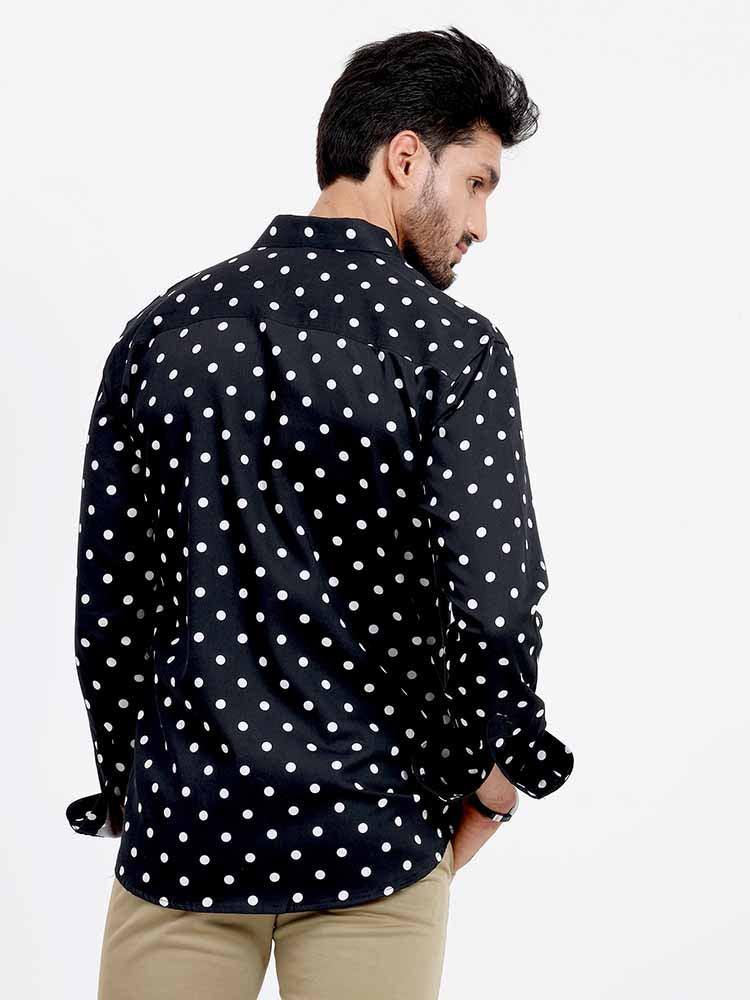 Classic Polka Printed Full Sleeve Shirt - Guniaa Fashions