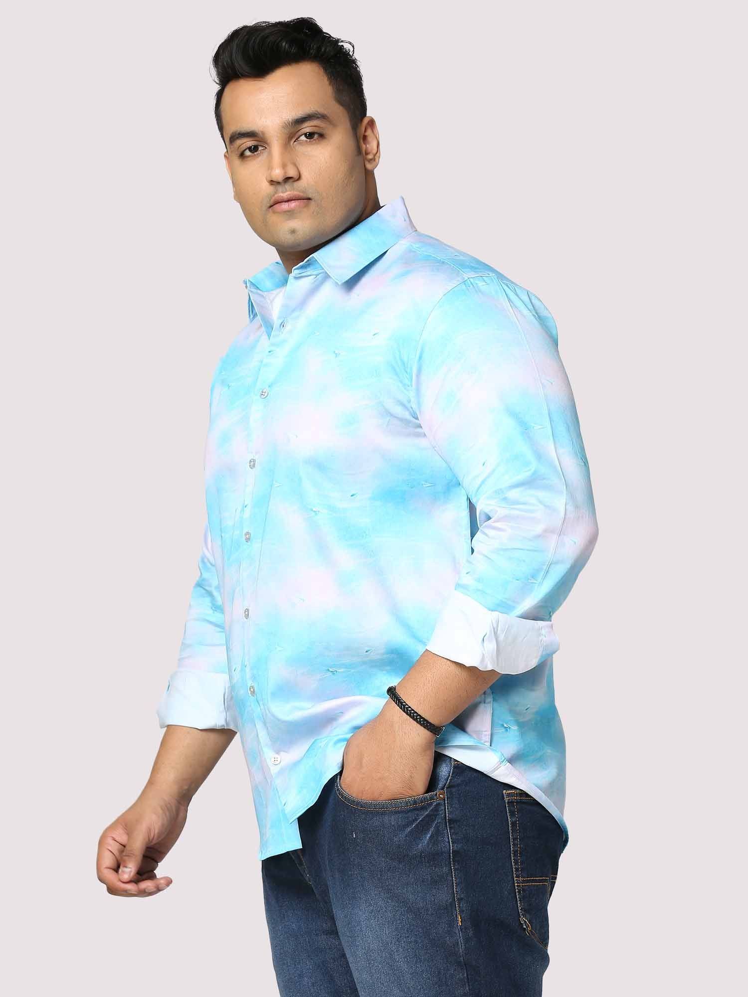 Cloud Print Sky Digital Printed Full Sleeve Men's Plus Size - Guniaa Fashions